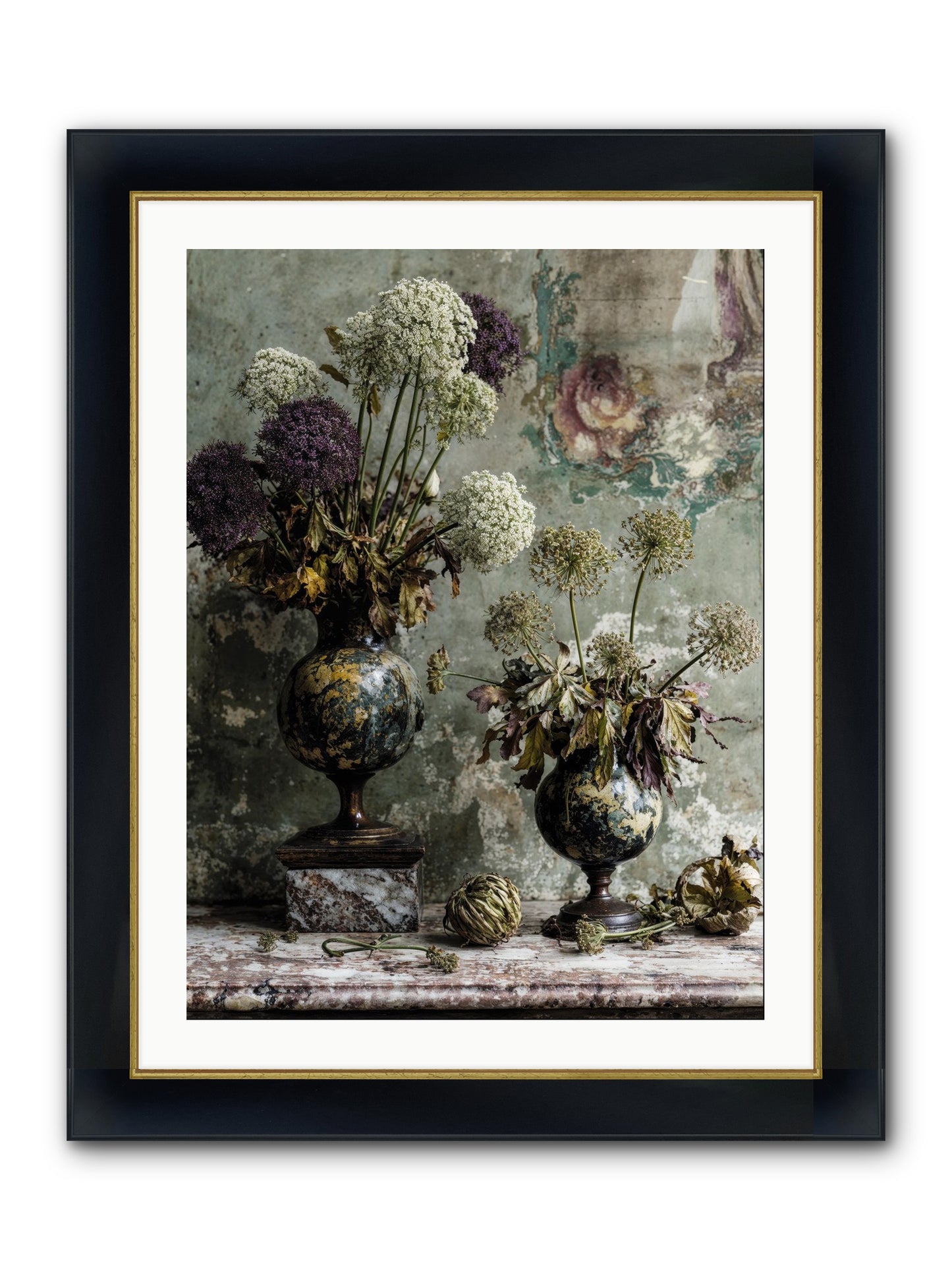Fieldpicked Framed Print - Wide Black w/Gold 24x32