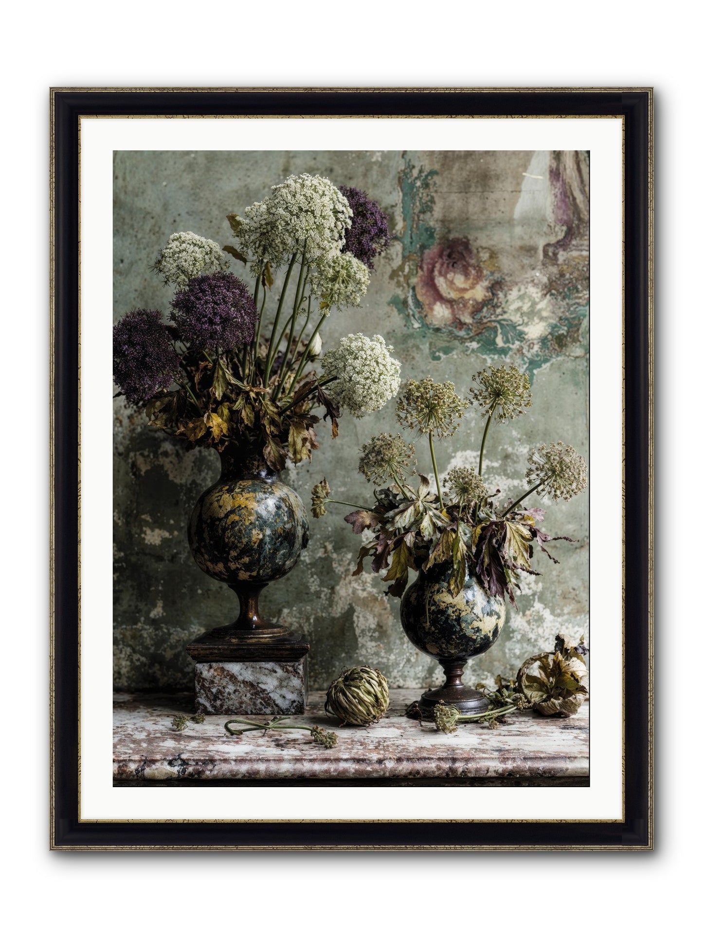 Fieldpicked Framed Print - Black & Gold 30x40
