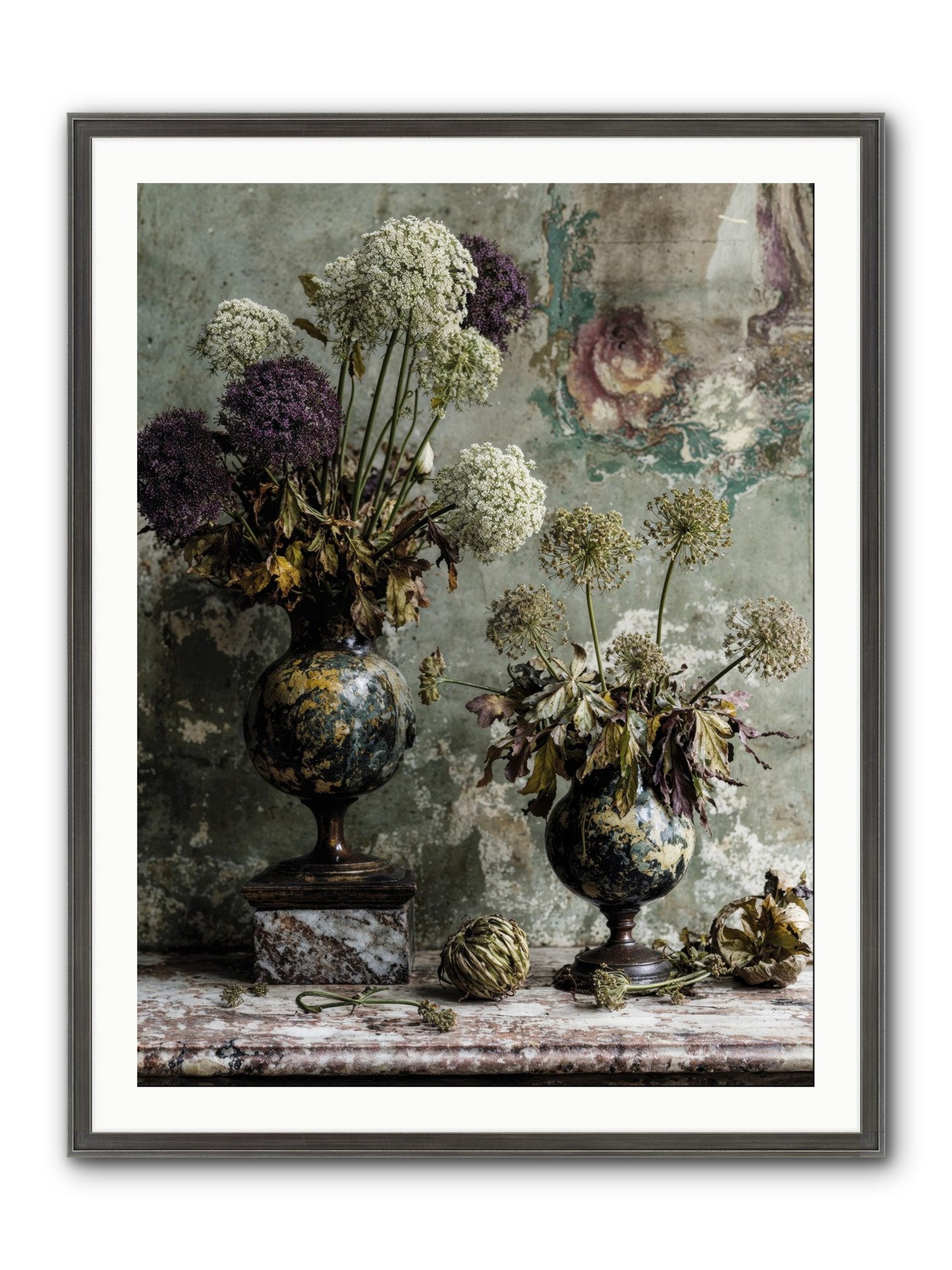 Fieldpicked Framed Print - Slimwoods Black/Silver 30x40