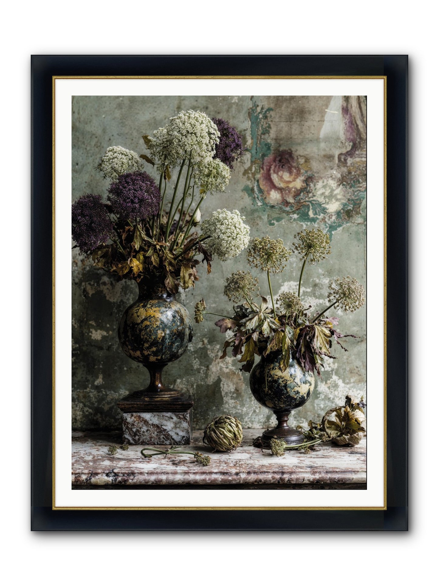 Fieldpicked Framed Print - Wide Black w/Gold 36x48