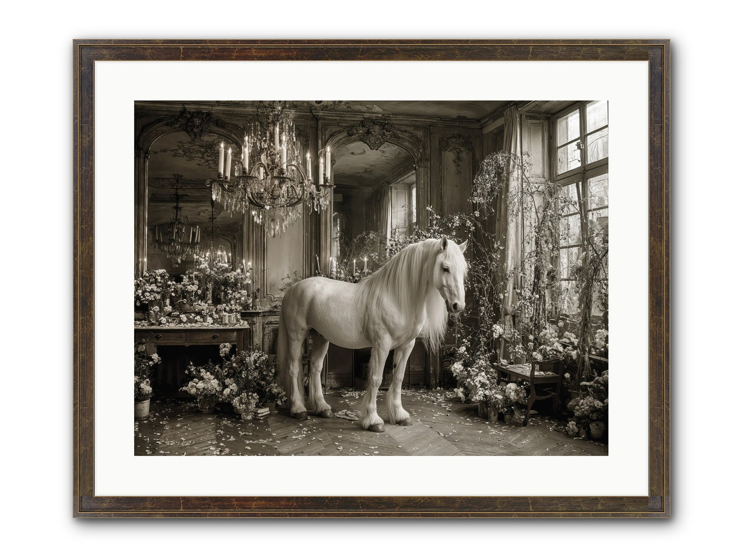 Fieldstone Parlor Framed Print - Slimwoods Black/Gold 24x18