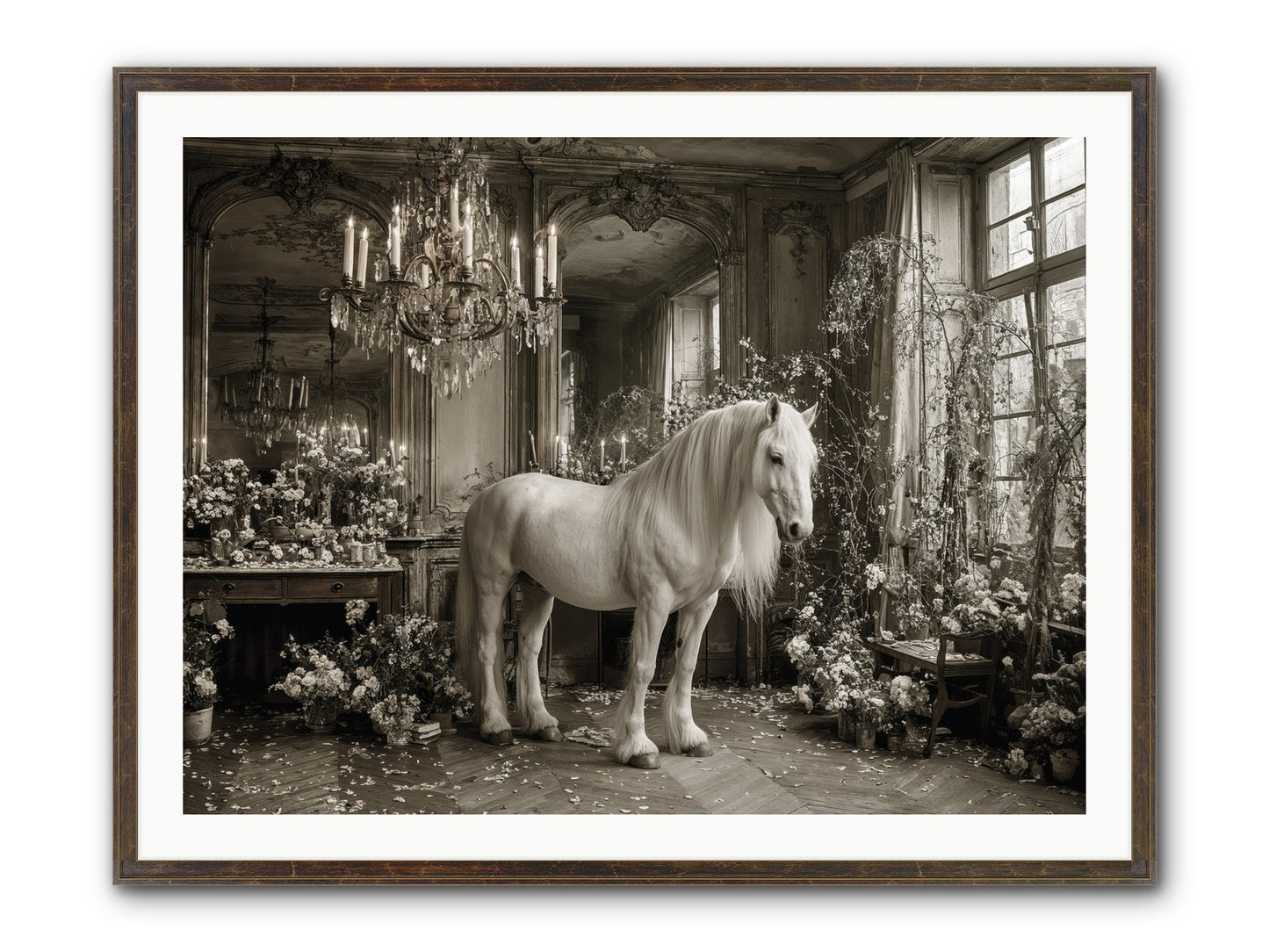 Fieldstone Parlor Framed Print - Slimwoods Black/Gold 40x30
