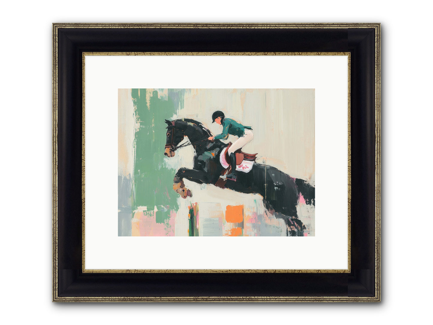 Fierce Triumph Framed Print - Black & Gold 12x9