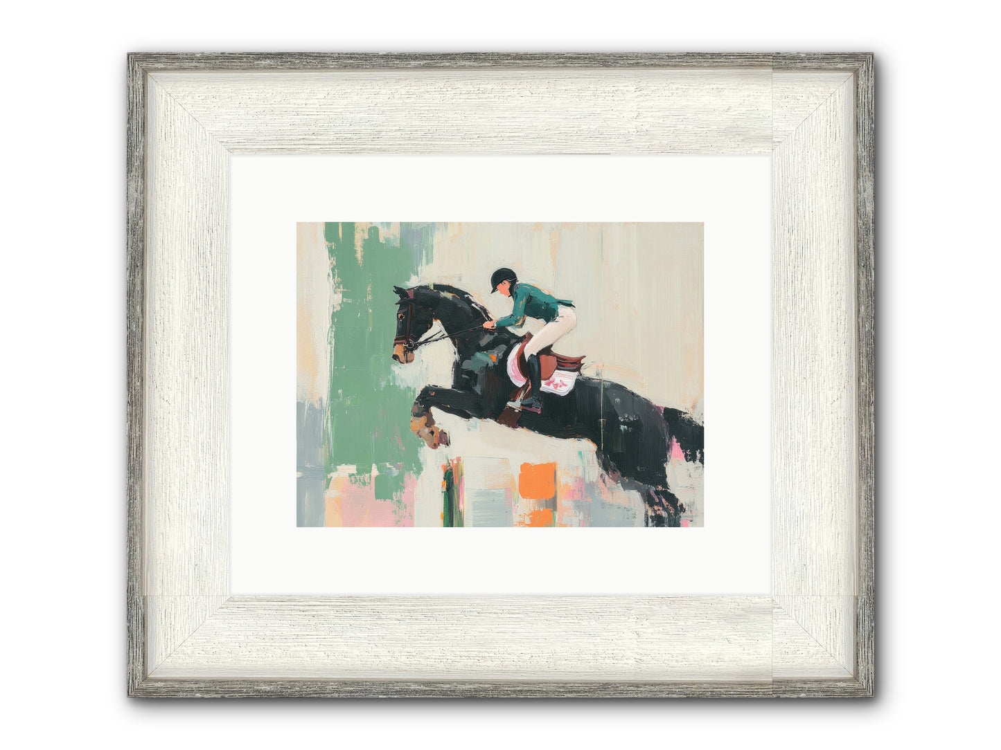 Fierce Triumph Framed Print - Driftwood White 12x9