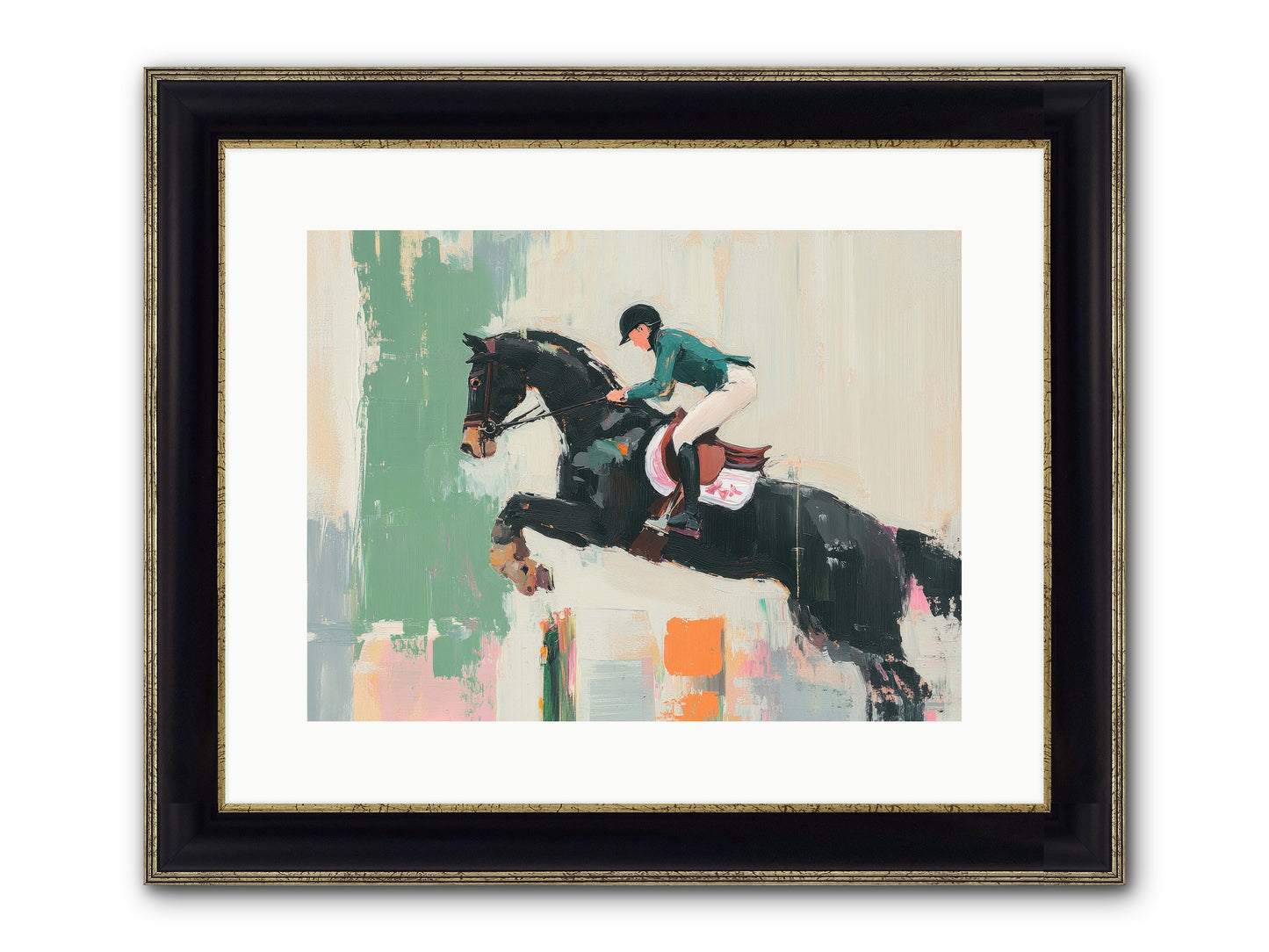 Fierce Triumph Framed Print - Black & Gold 16x12
