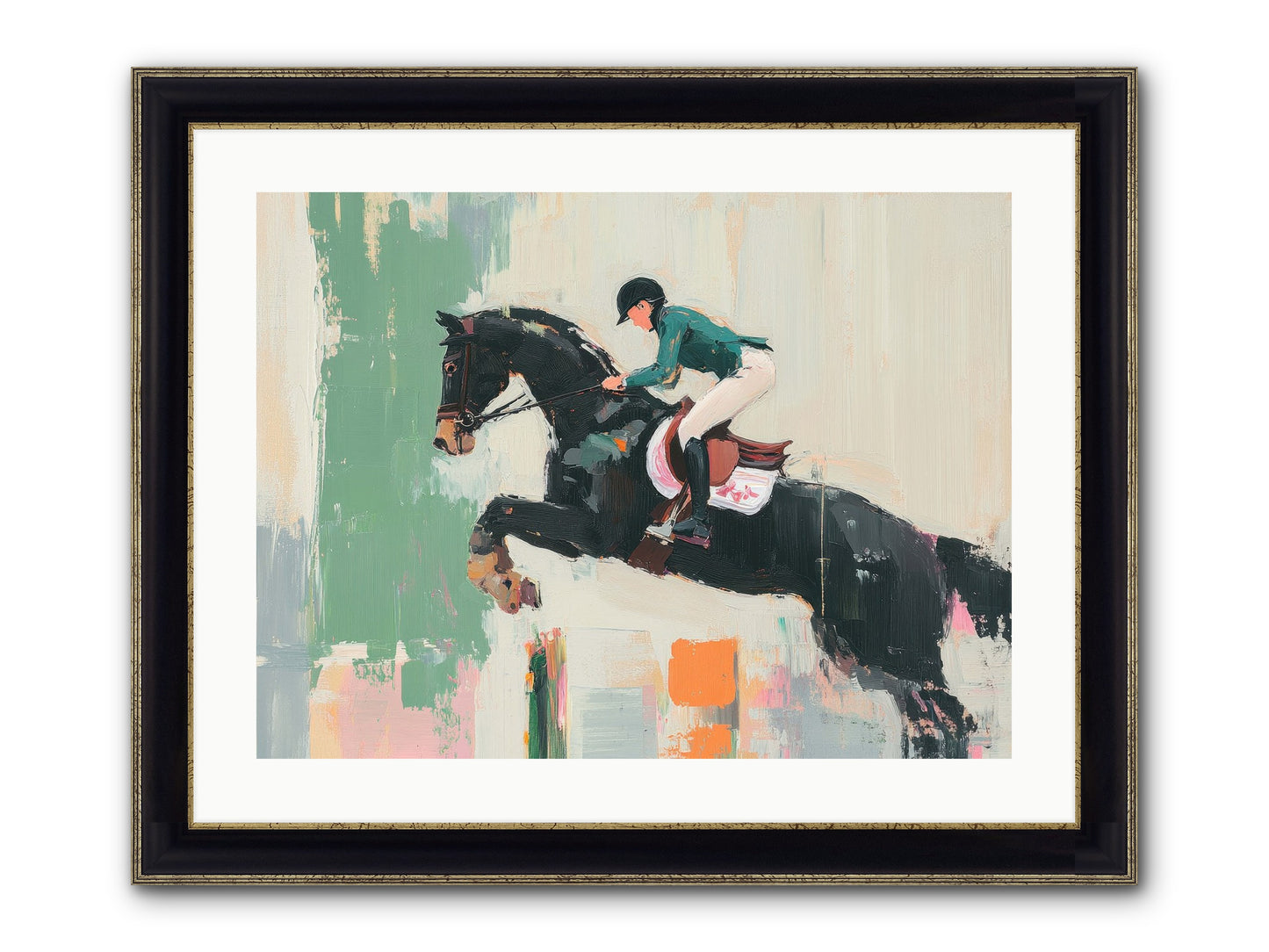 Fierce Triumph Framed Print - Black & Gold 24x18