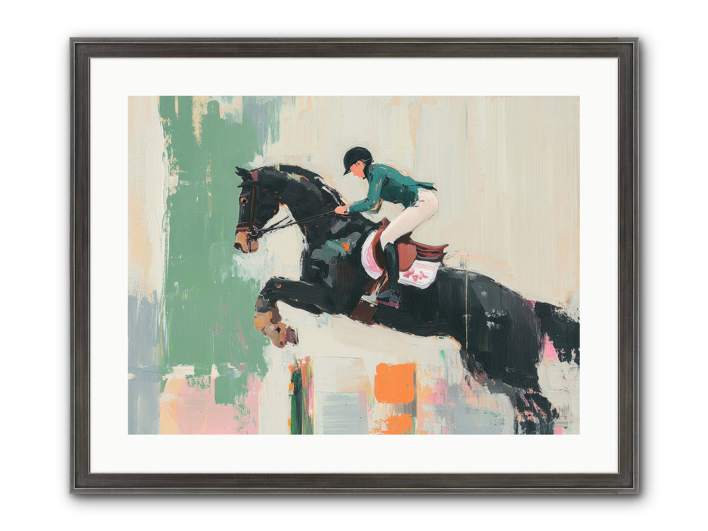Fierce Triumph Framed Print - Slimwoods Black/Silver 24x18