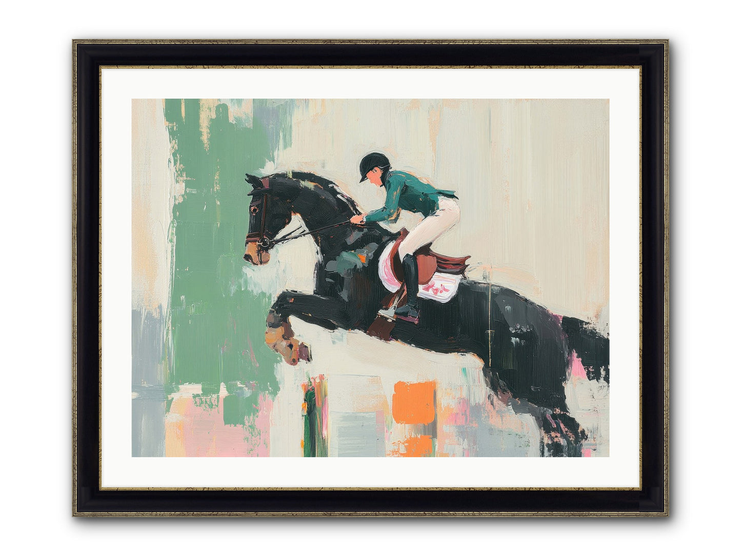 Fierce Triumph Framed Print - Black & Gold 32x24