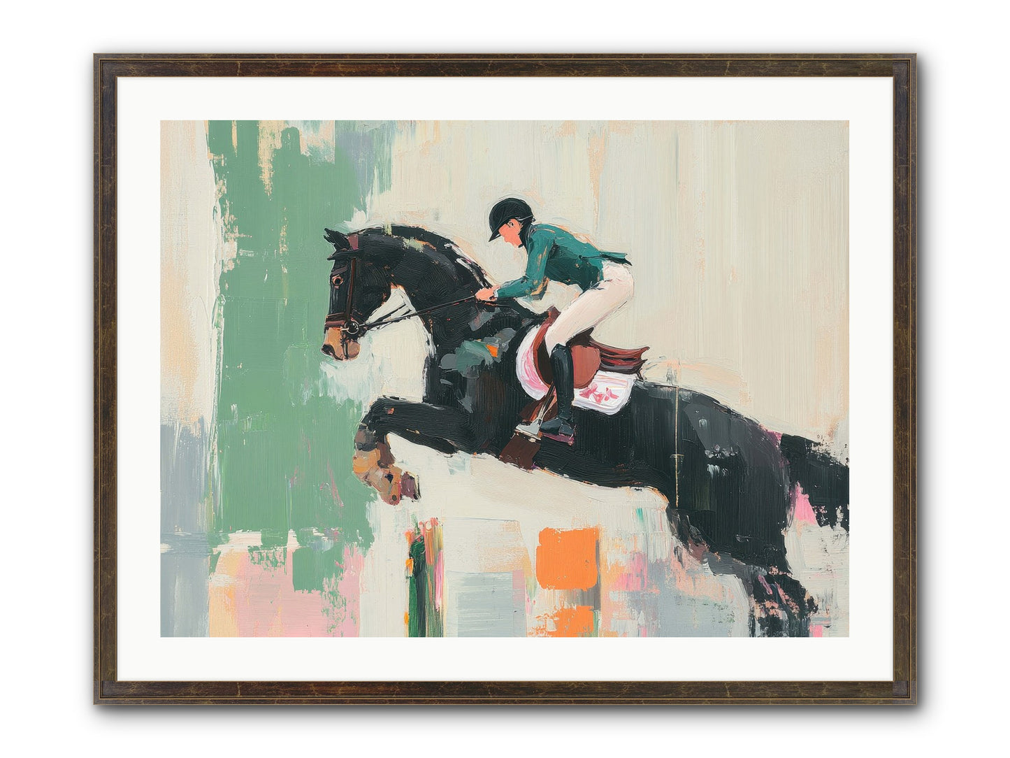 Fierce Triumph Framed Print - Slimwoods Black/Gold 32x24