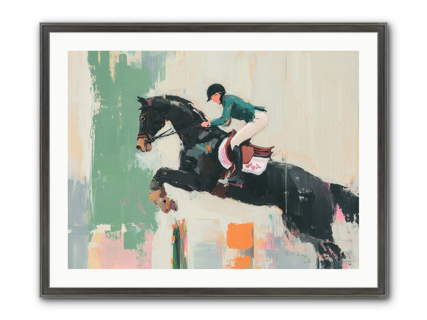 Fierce Triumph Framed Print - Slimwoods Black/Silver 32x24
