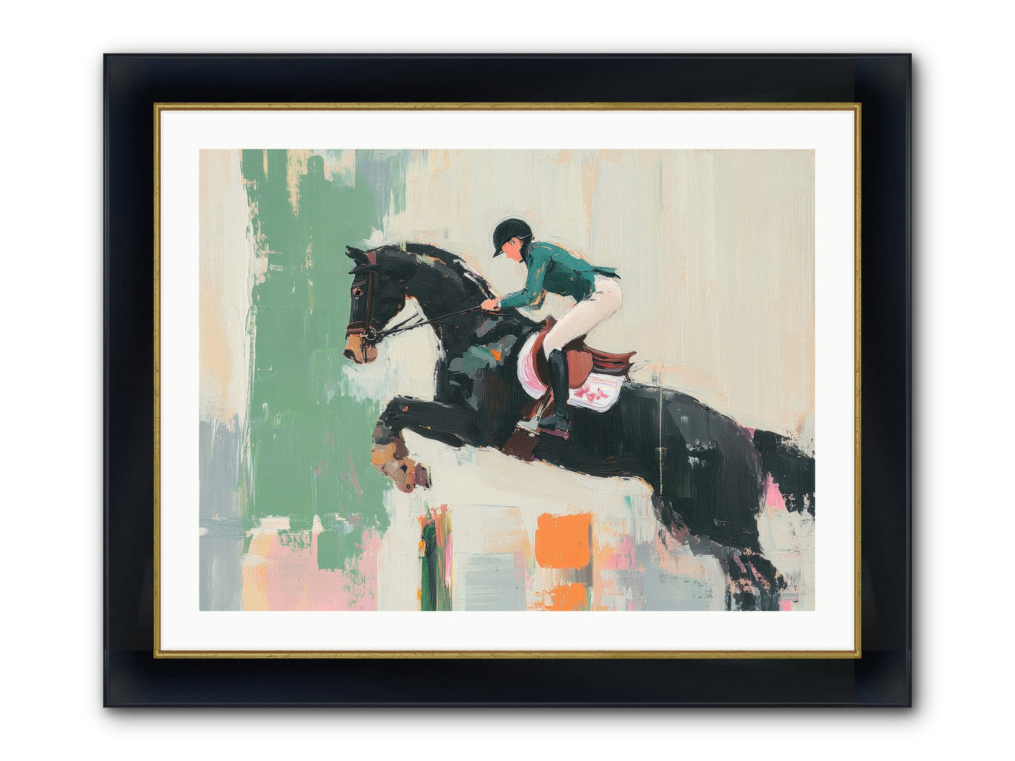 Fierce Triumph Framed Print - Wide Black w/Gold 32x24