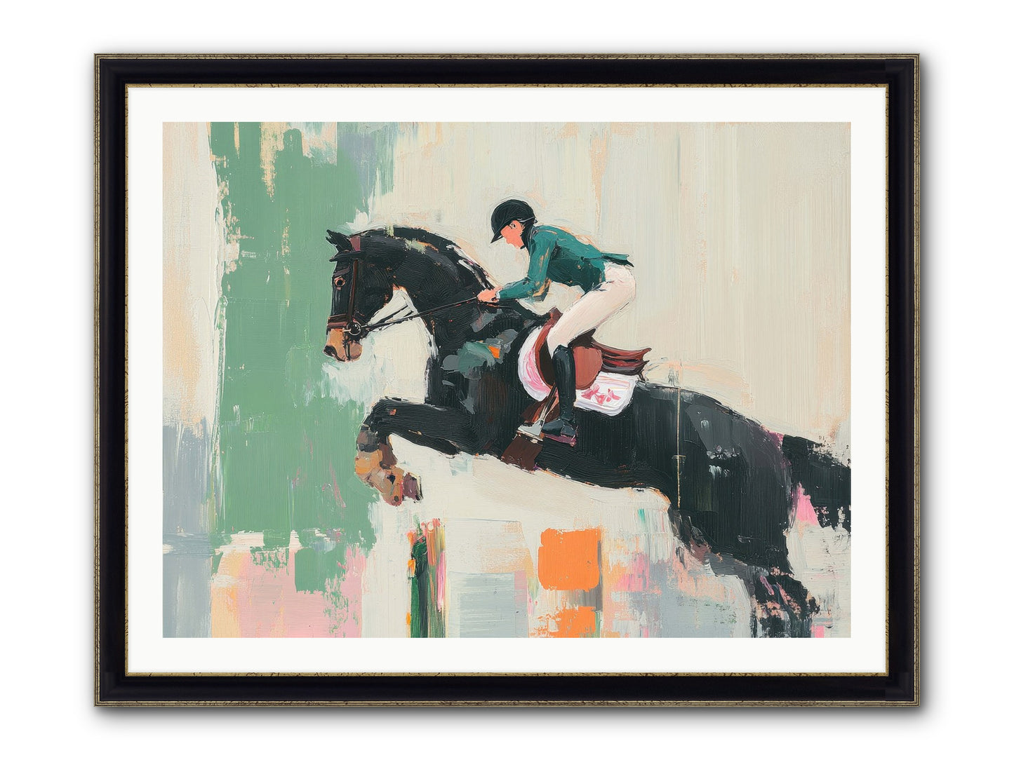 Fierce Triumph Framed Print - Black & Gold 40x30
