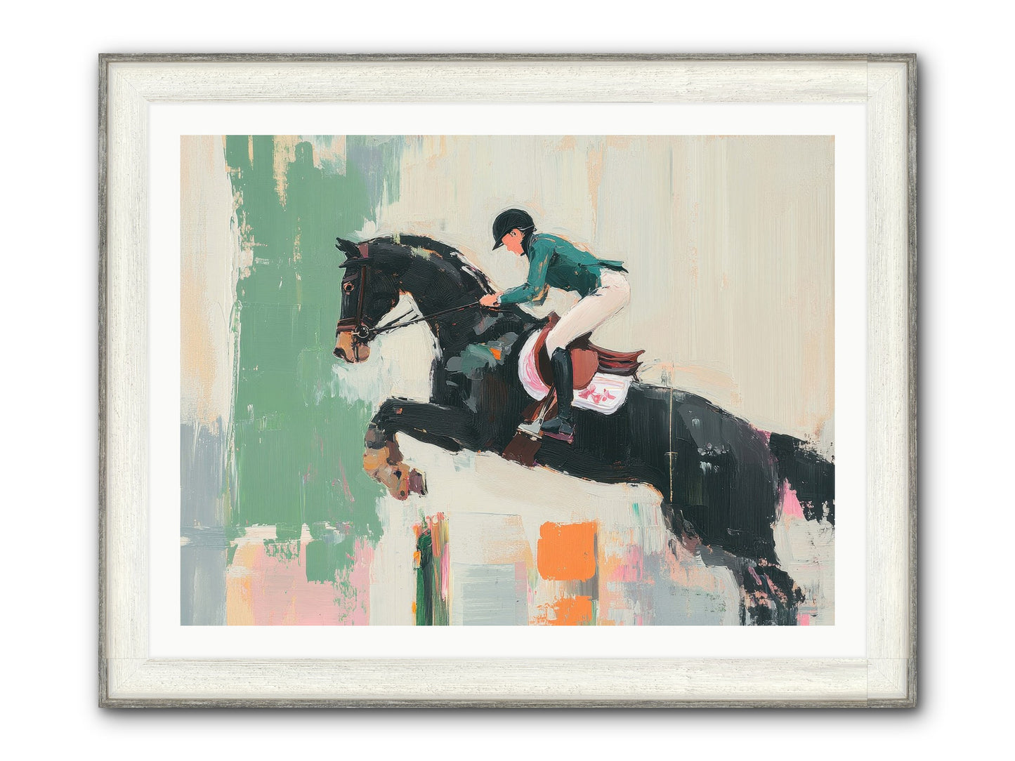 Fierce Triumph Framed Print - Driftwood White 40x30