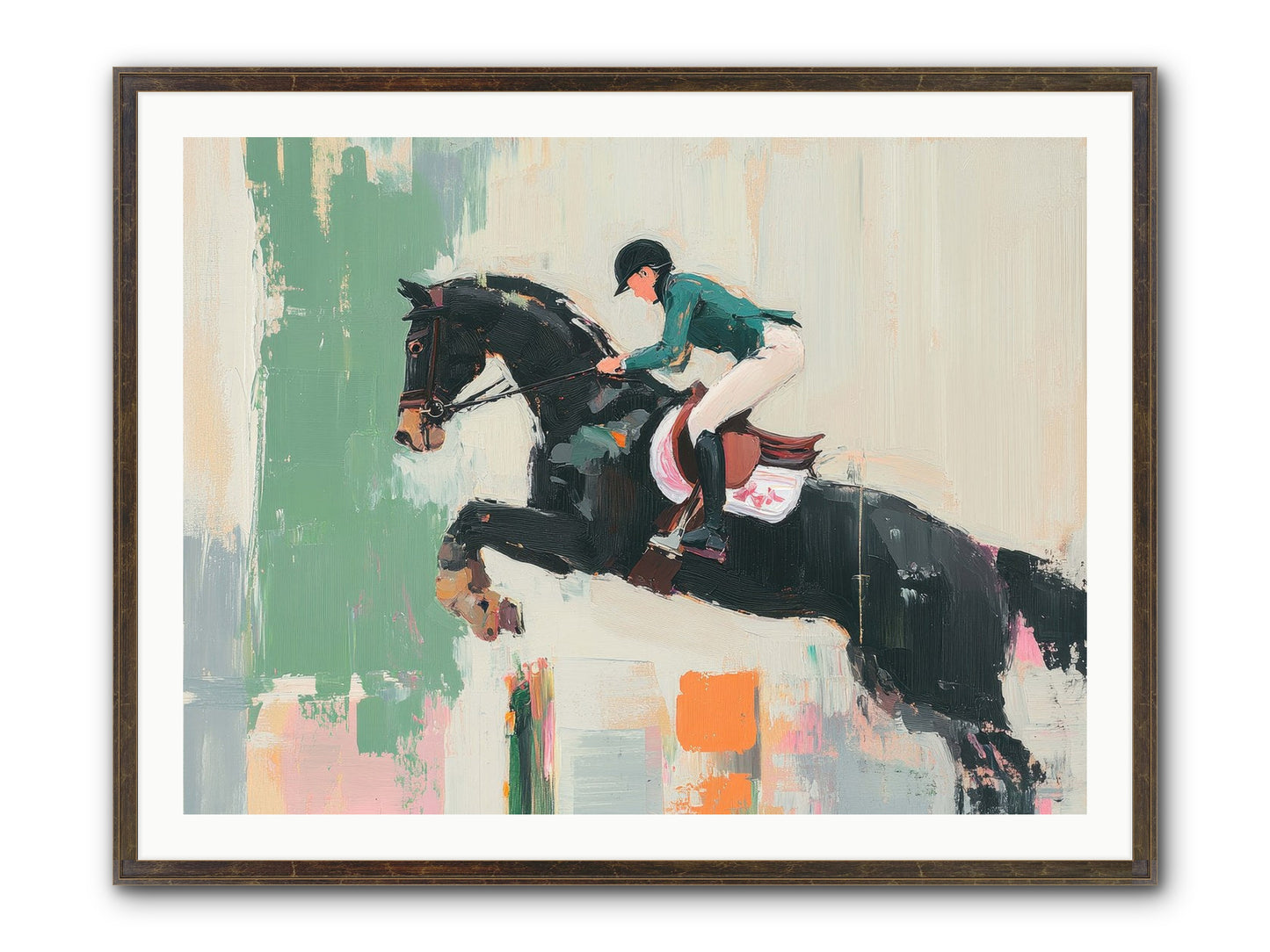 Fierce Triumph Framed Print - Slimwoods Black/Gold 40x30