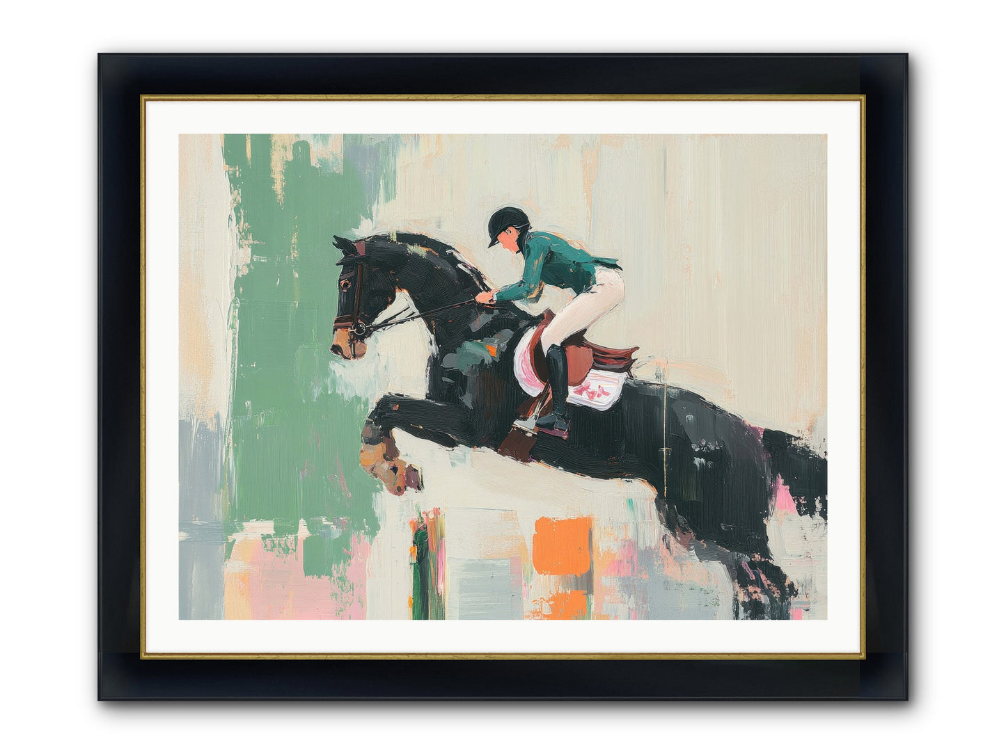 Fierce Triumph Framed Print - Wide Black w/Gold 40x30