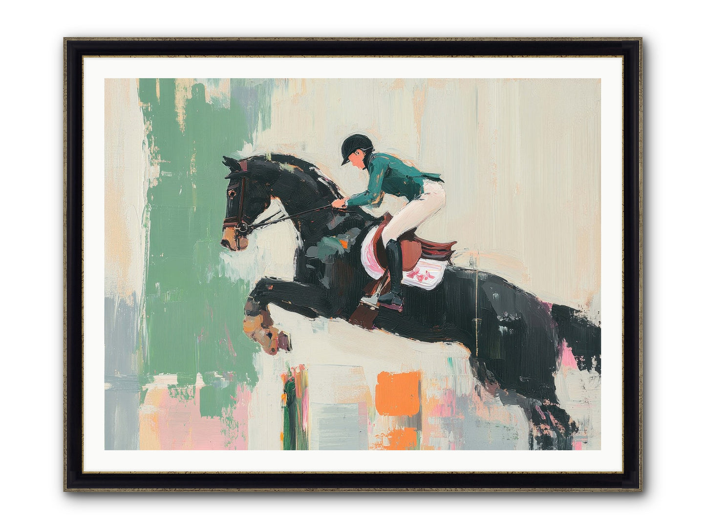 Fierce Triumph Framed Print - Black & Gold 48x36