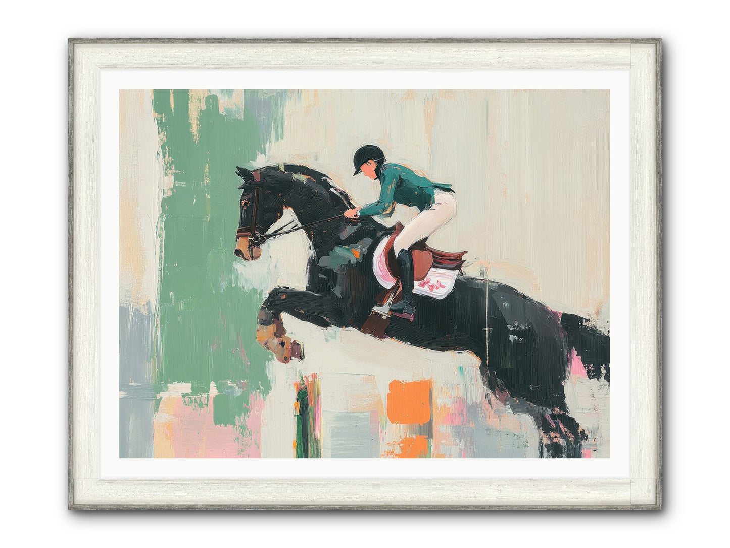 Fierce Triumph Framed Print - Driftwood White 48x36