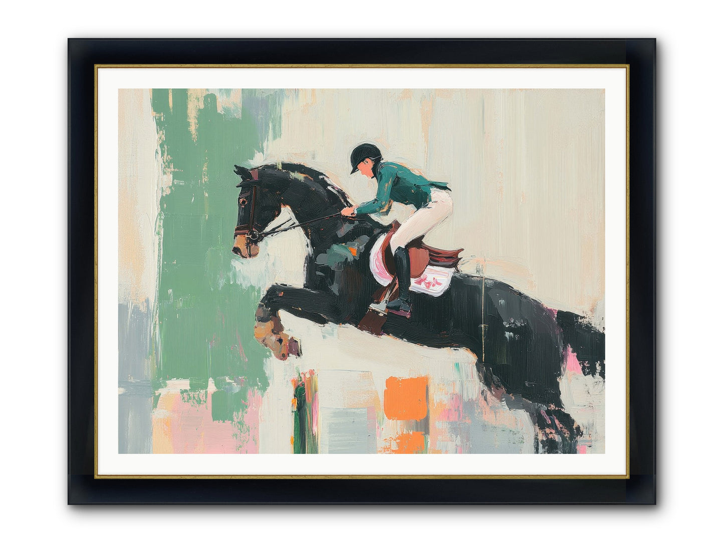 Fierce Triumph Framed Print - Wide Black w/Gold 48x36