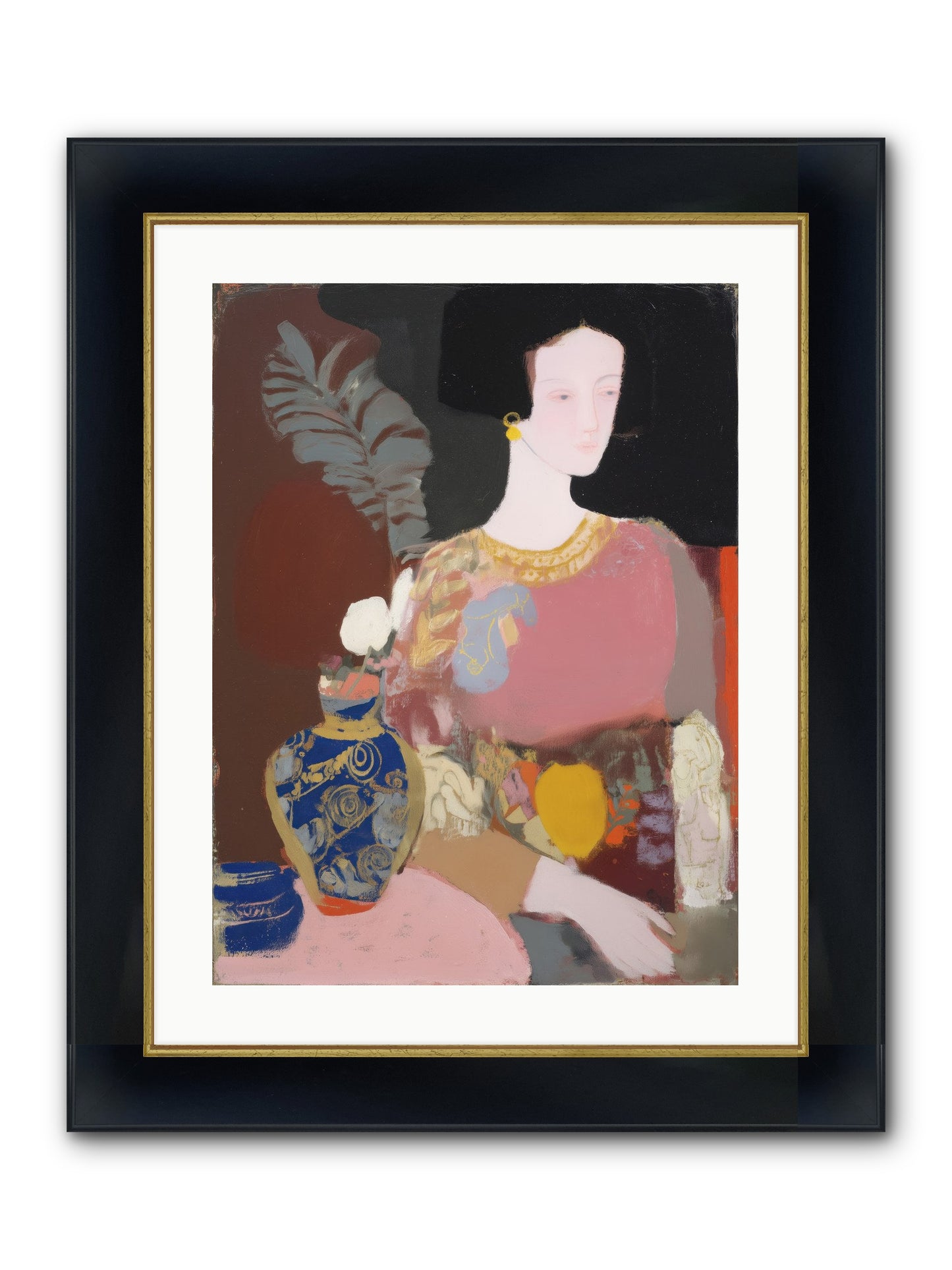 Filtered Framed Print - Wide Black w/Gold 18x24