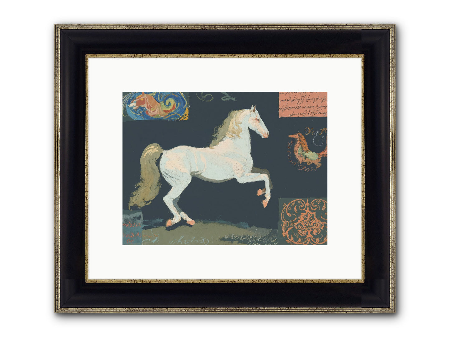 Finding Fortitude Framed Print - Black & Gold 12x9