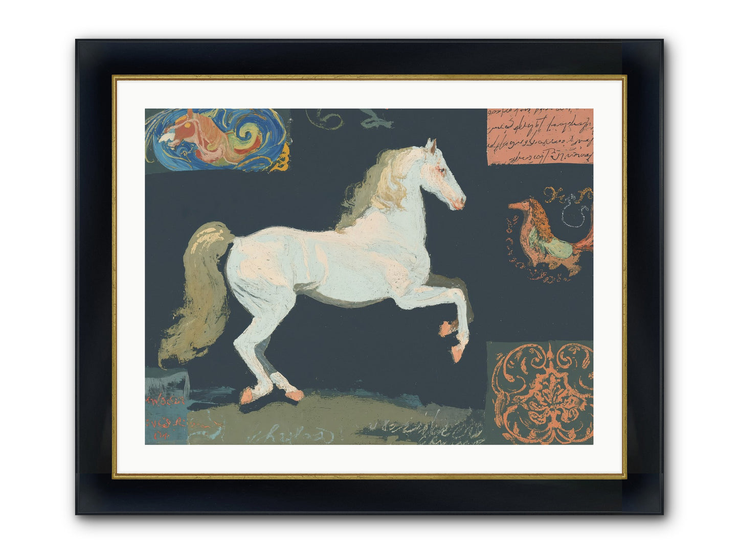 Finding Fortitude Framed Print - Wide Black w/Gold 32x24