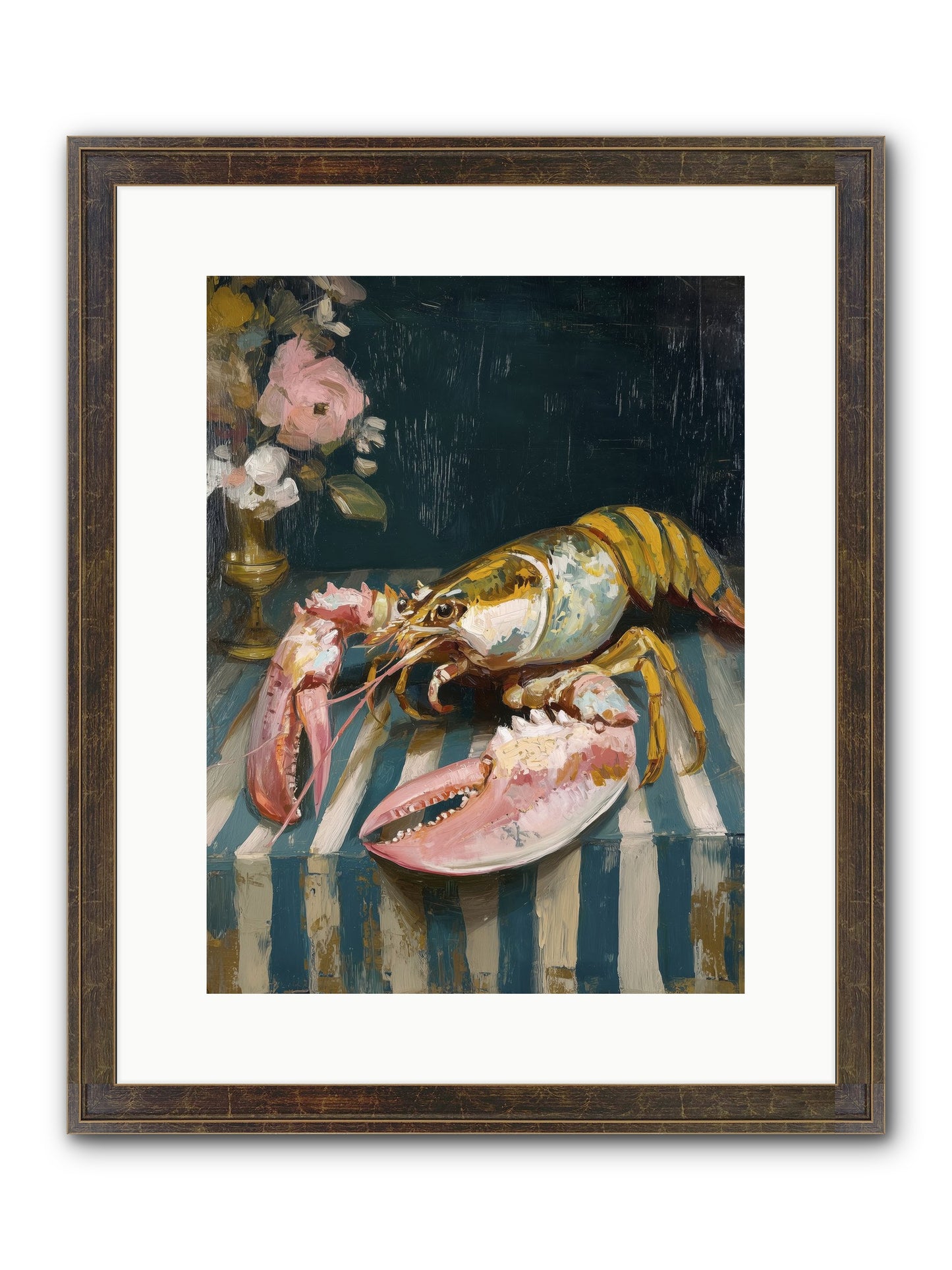 Finding Sea Framed Print - Slimwoods Black/Gold 12x16