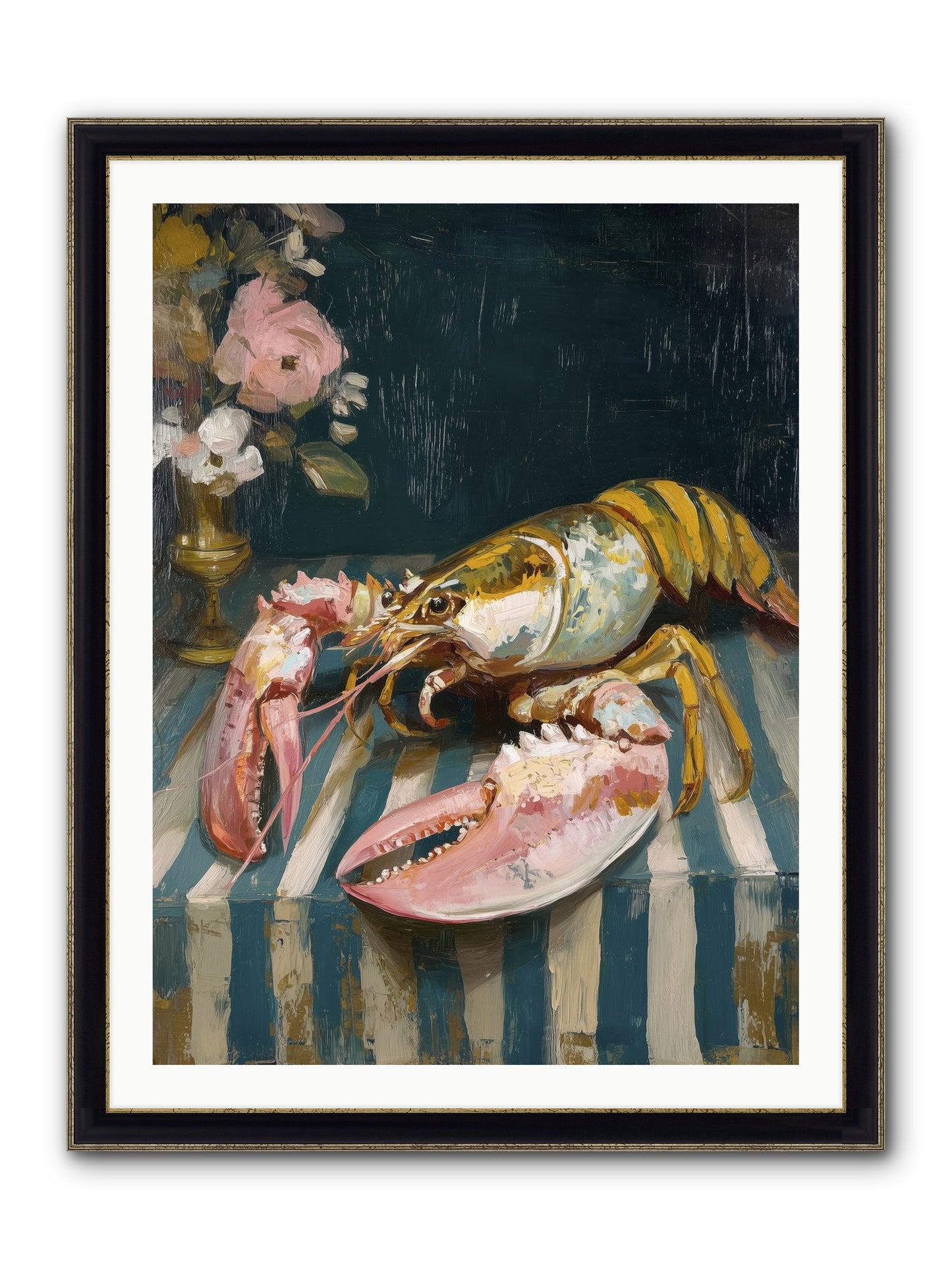 Finding Sea Framed Print - Black & Gold 30x40