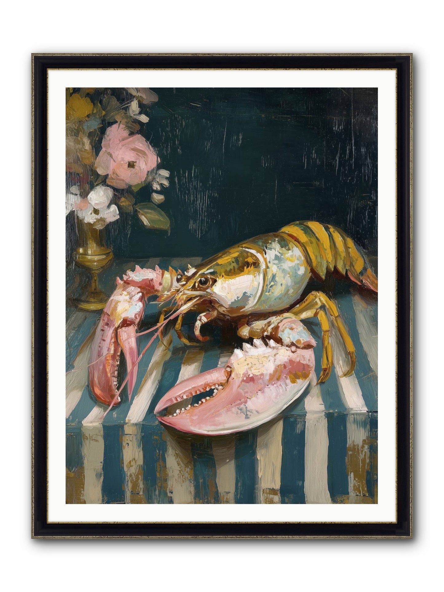 Finding Sea Framed Print - Black & Gold 36x48
