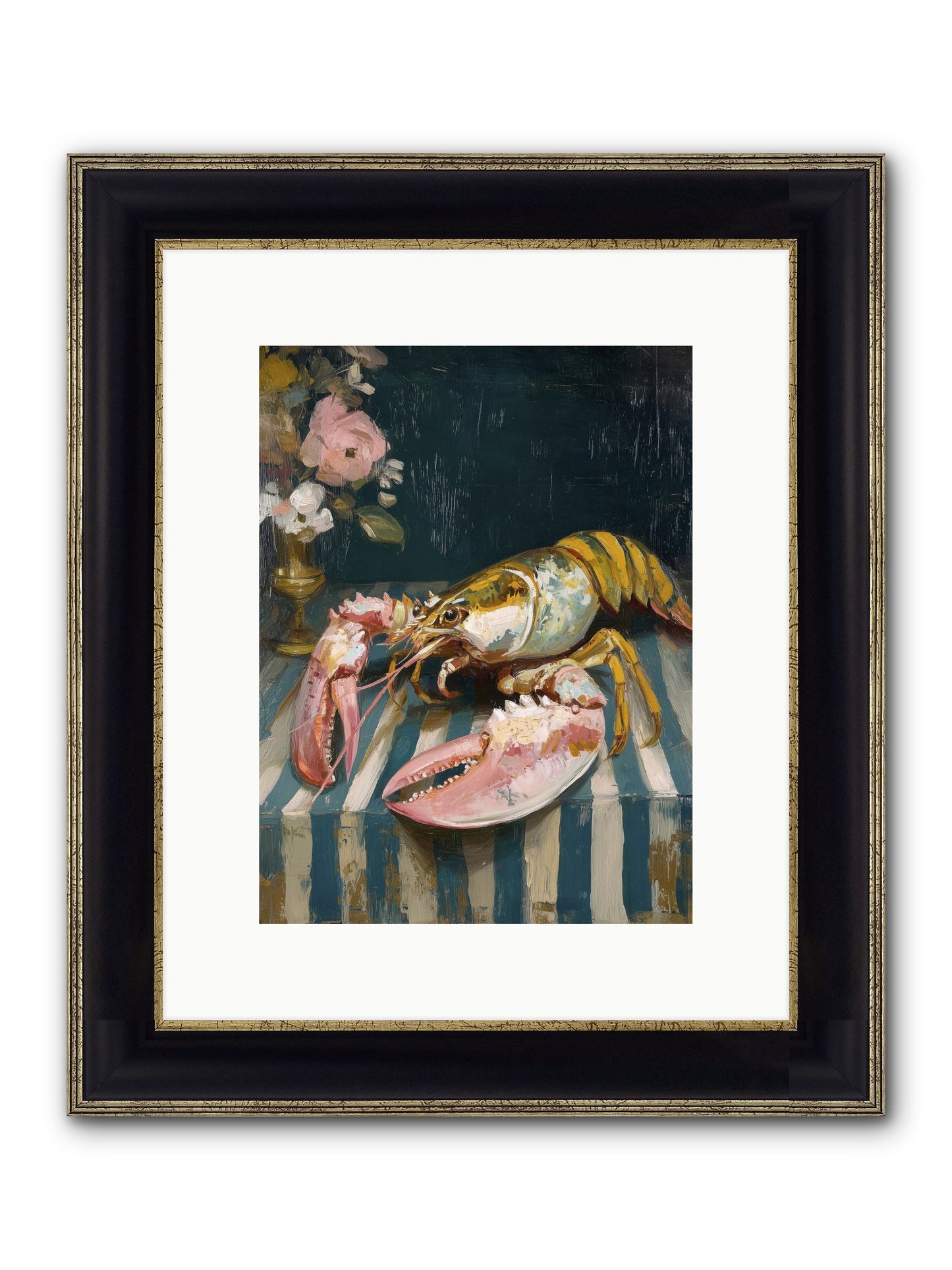 Finding Sea Framed Print - Black & Gold 9x12