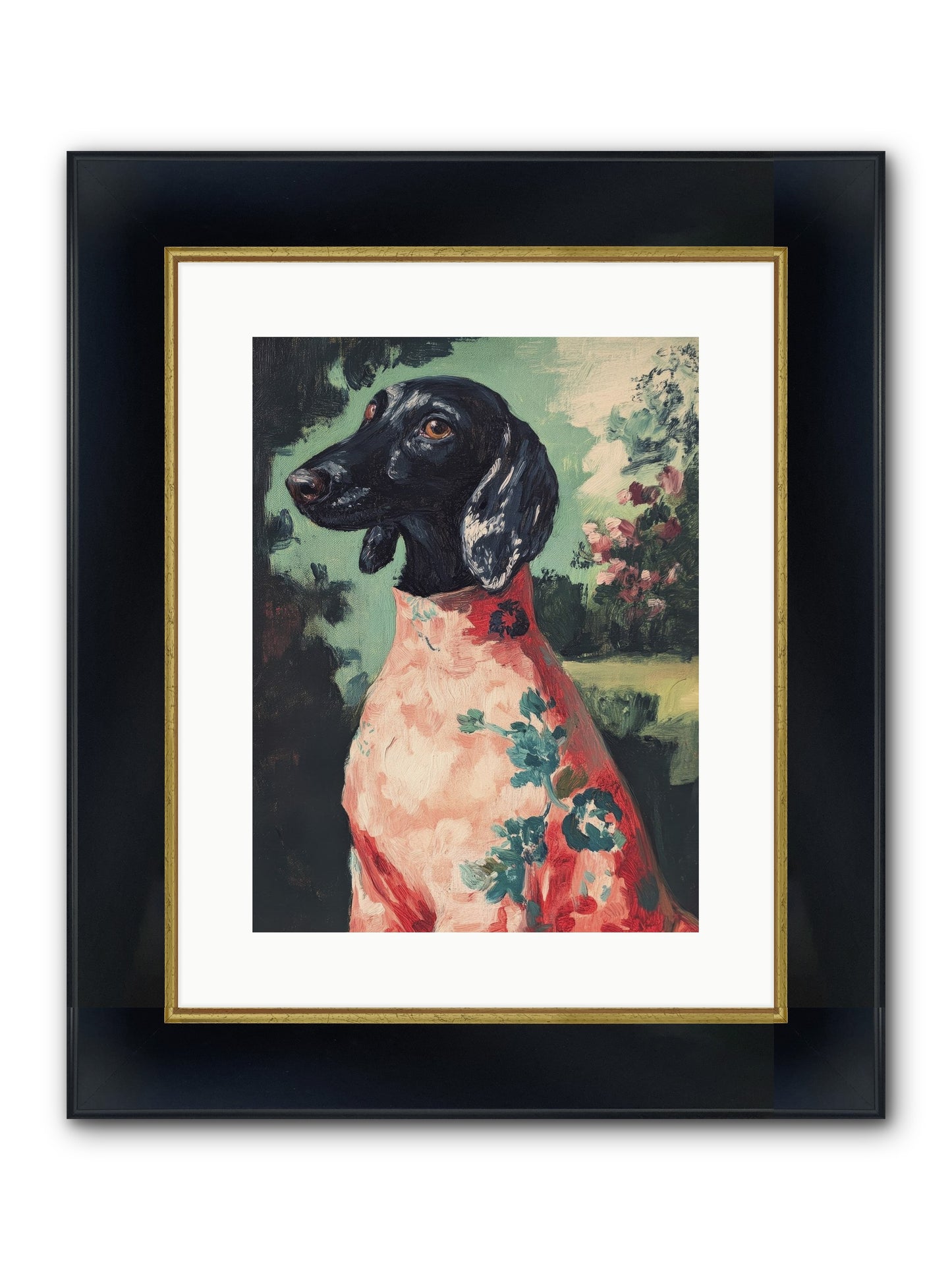 Finery And Flowers Framed Print - Wide Black w/Gold 12x16