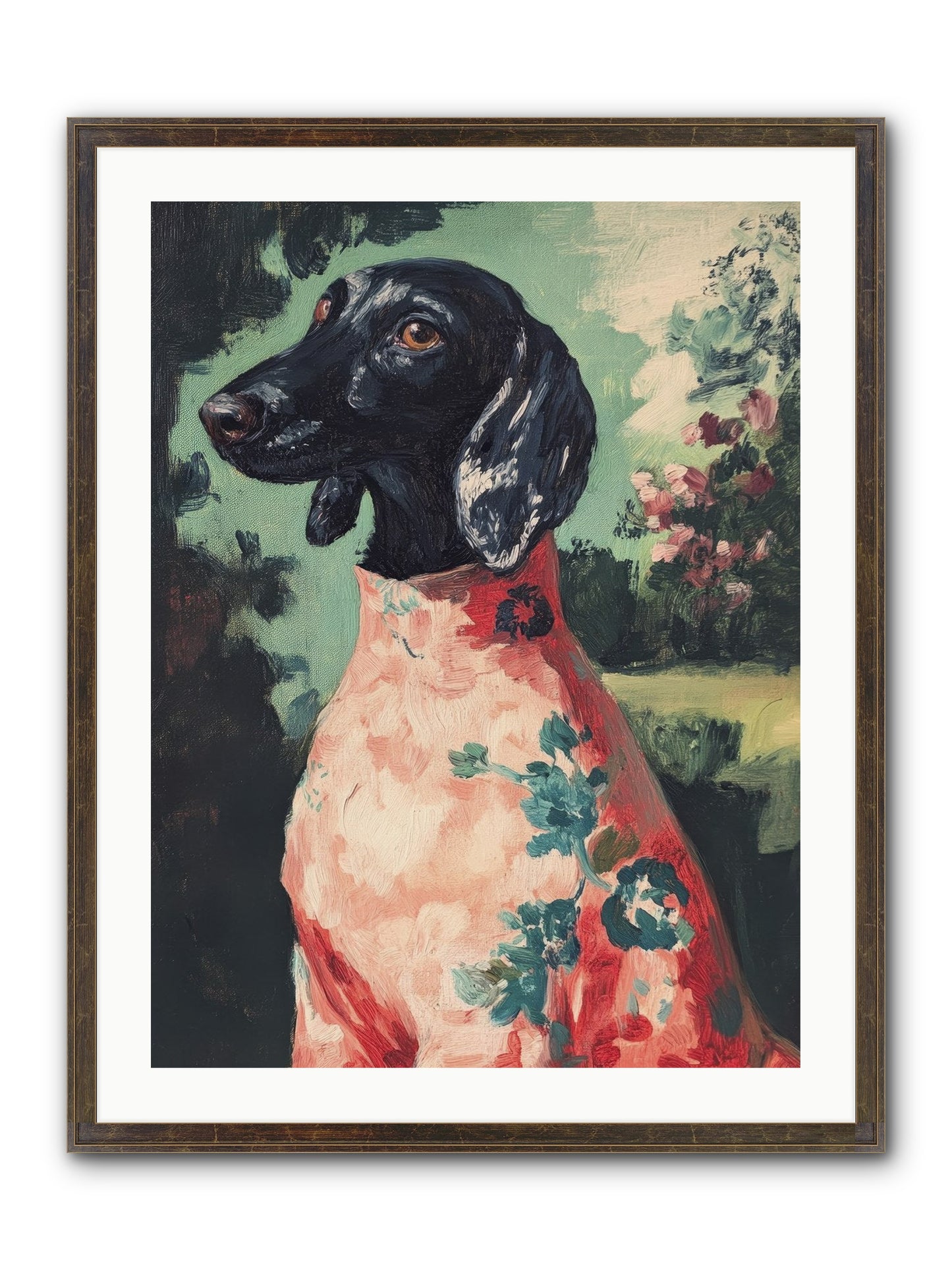 Finery And Flowers Framed Print - Slimwoods Black/Gold 24x32