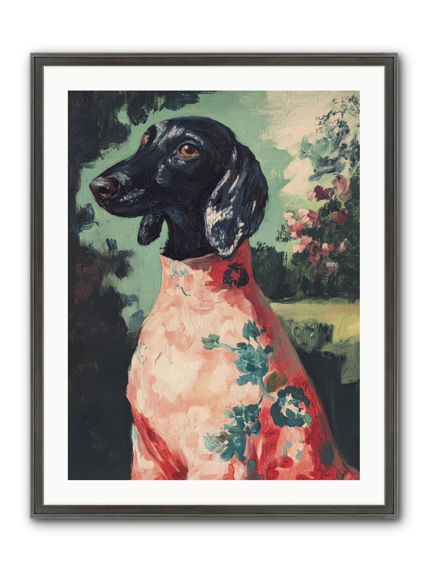 Finery And Flowers Framed Print - Slimwoods Black/Silver 24x32