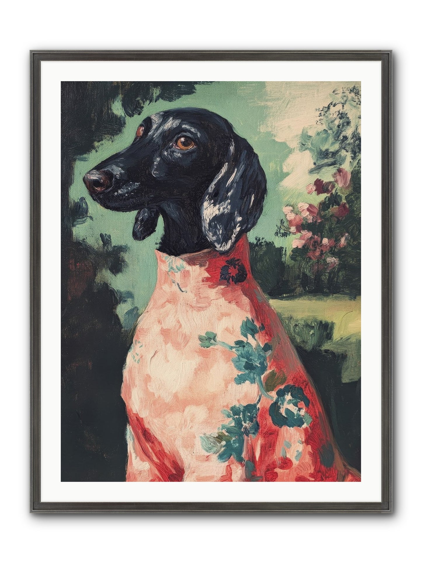 Finery And Flowers Framed Print - Slimwoods Black/Silver 30x40