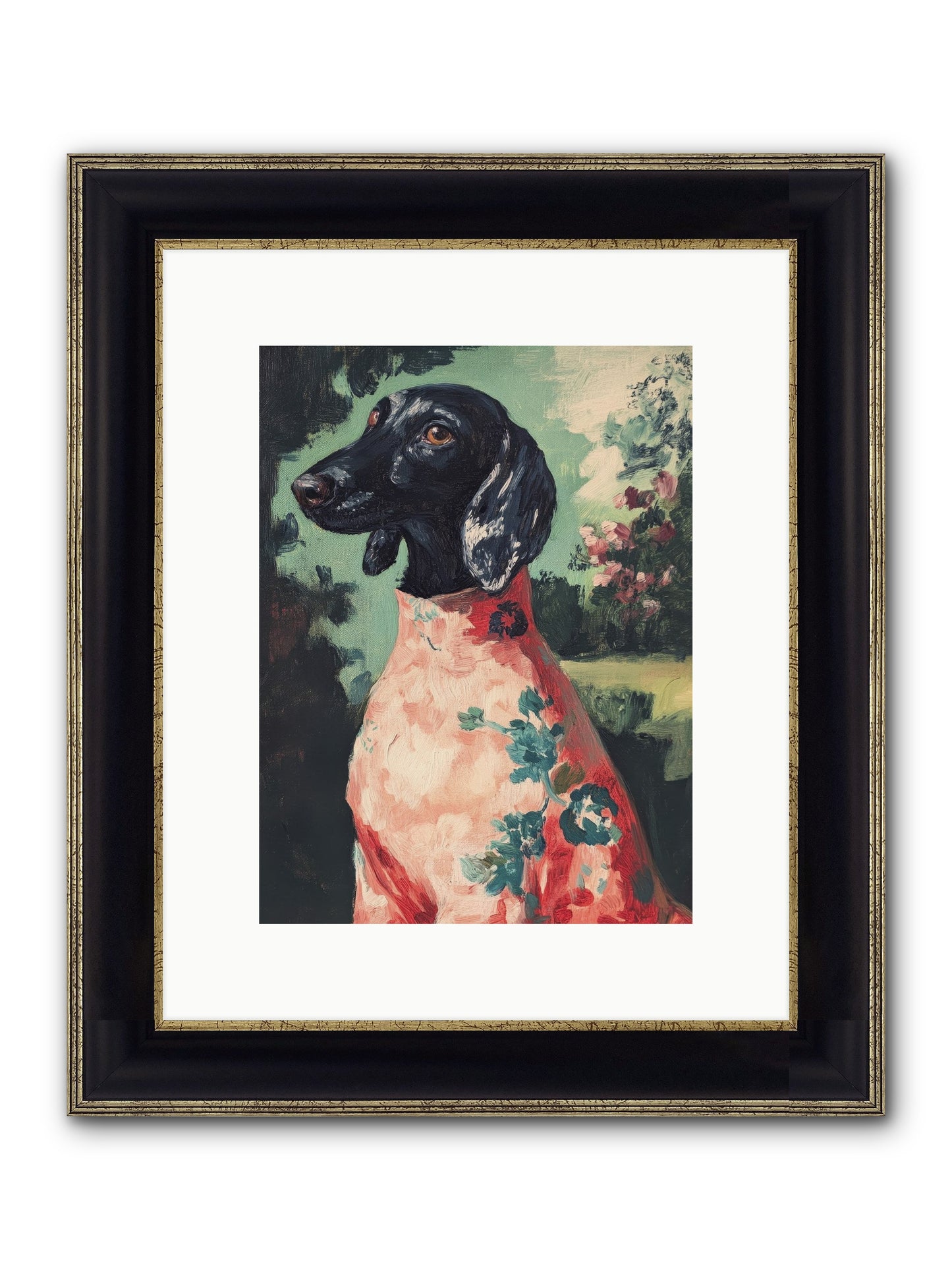 Finery And Flowers Framed Print - Black & Gold 9x12