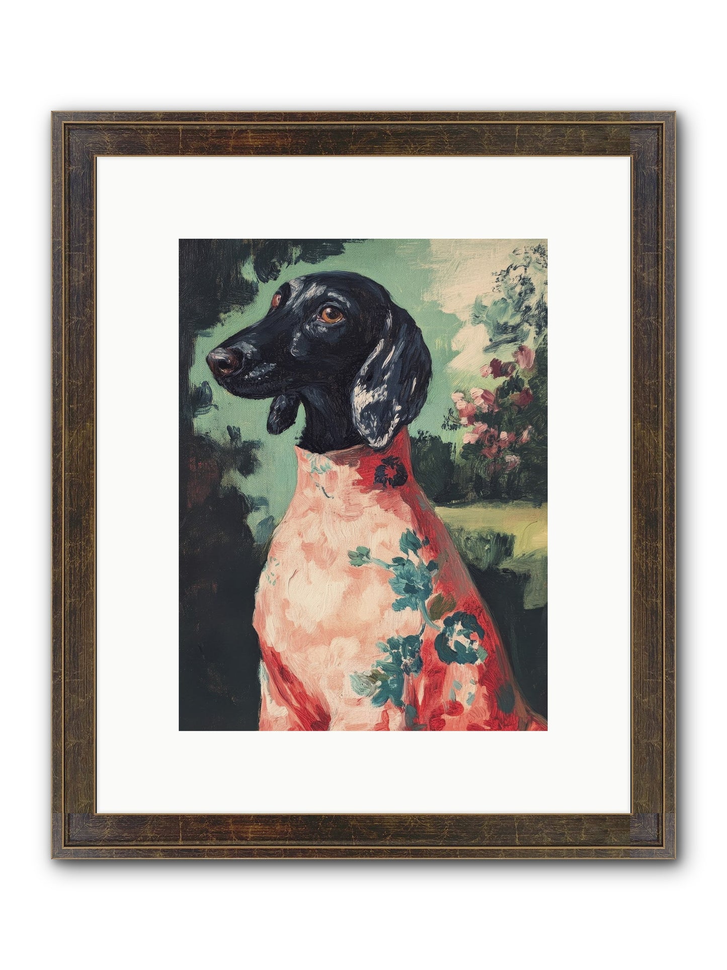 Finery And Flowers Framed Print - Slimwoods Black/Gold 9x12