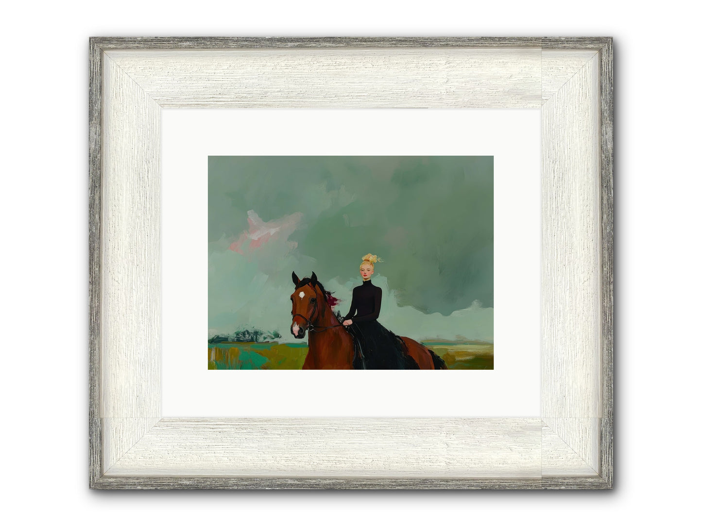 Firefly Dance Framed Print - Driftwood White 12x9
