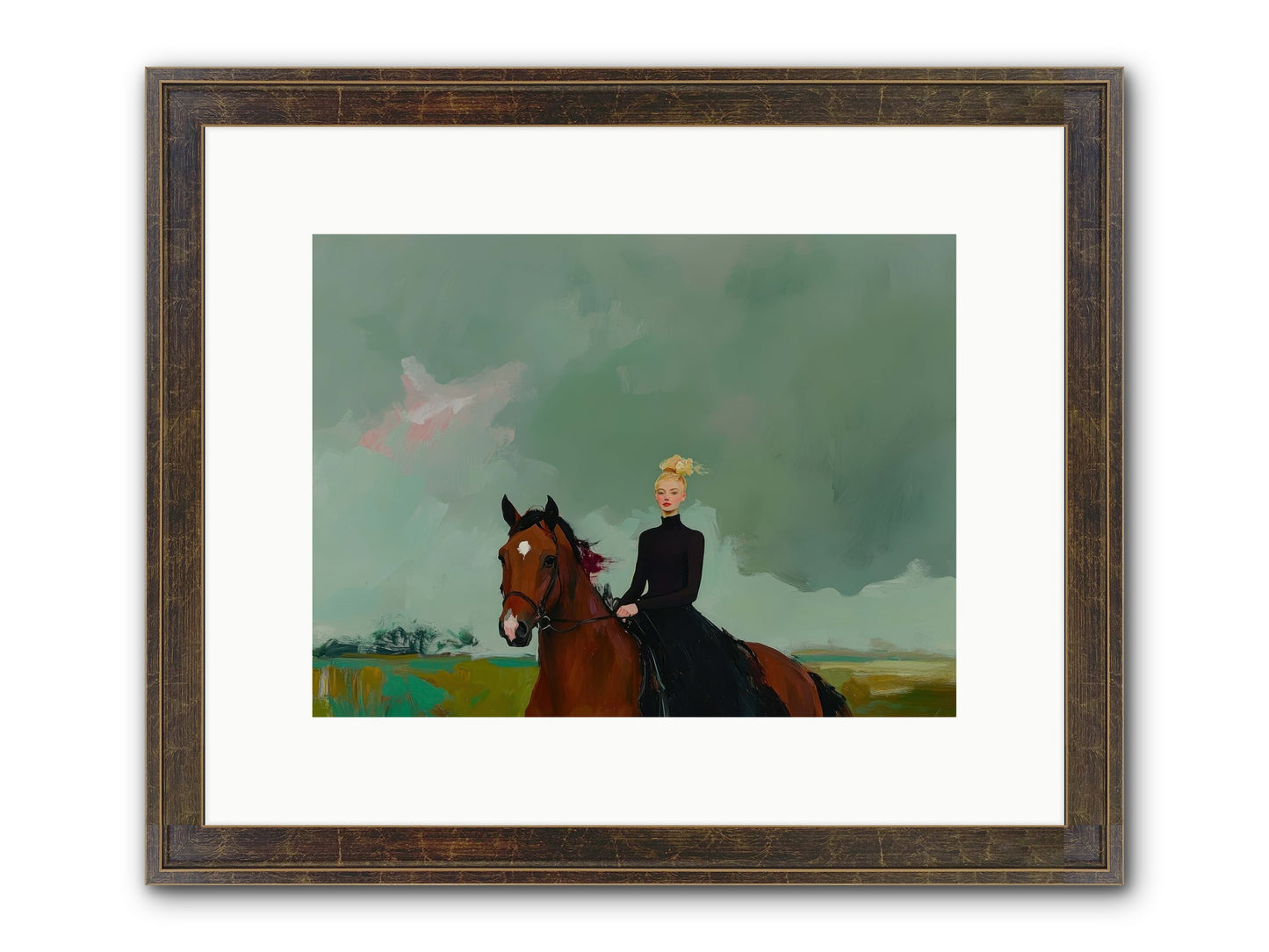 Firefly Dance Framed Print - Slimwoods Black/Gold 12x9