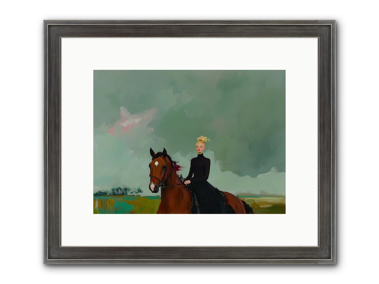 Firefly Dance Framed Print - Slimwoods Black/Silver 12x9