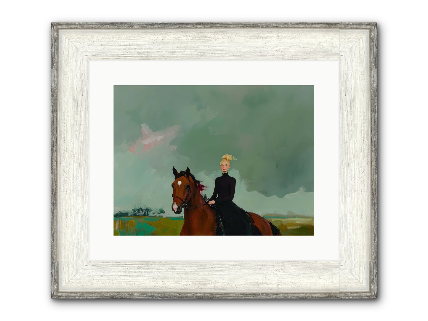 Firefly Dance Framed Print - Driftwood White 16x12