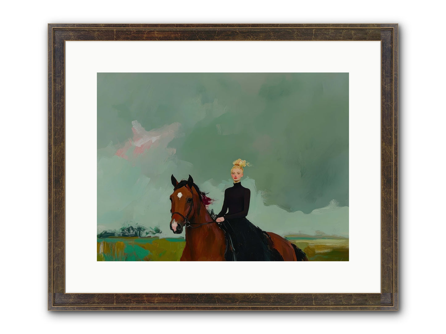 Firefly Dance Framed Print - Slimwoods Black/Gold 16x12
