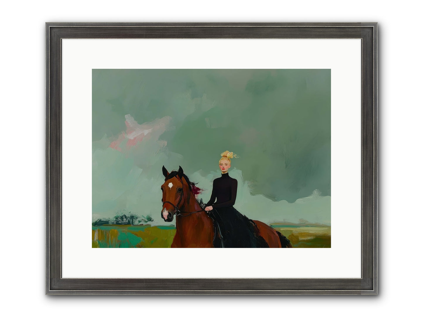 Firefly Dance Framed Print - Slimwoods Black/Silver 16x12