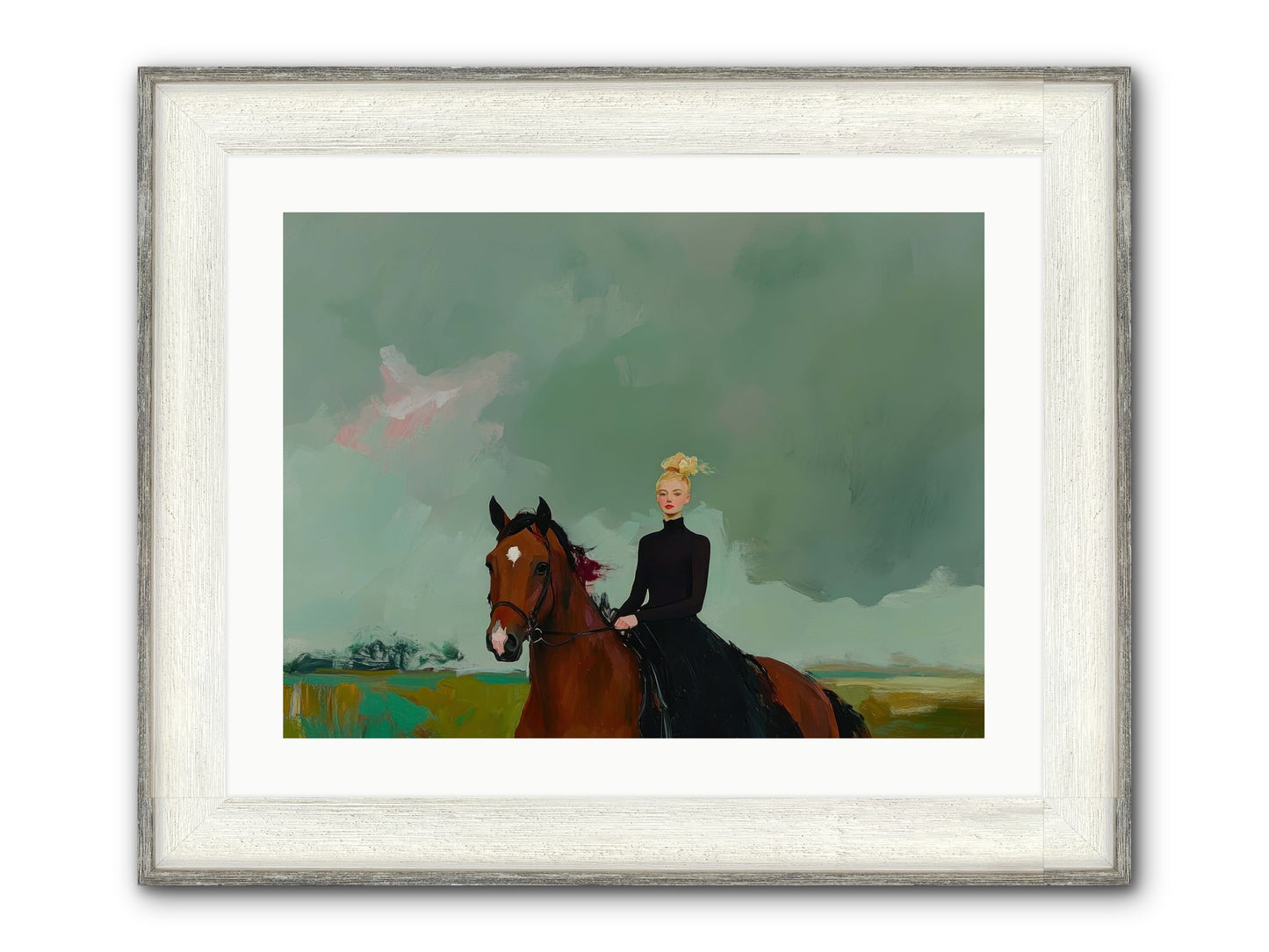 Firefly Dance Framed Print - Driftwood White 24x18