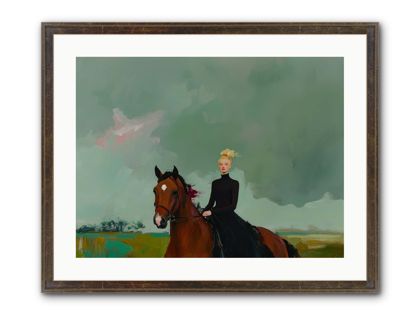 Firefly Dance Framed Print - Slimwoods Black/Gold 24x18
