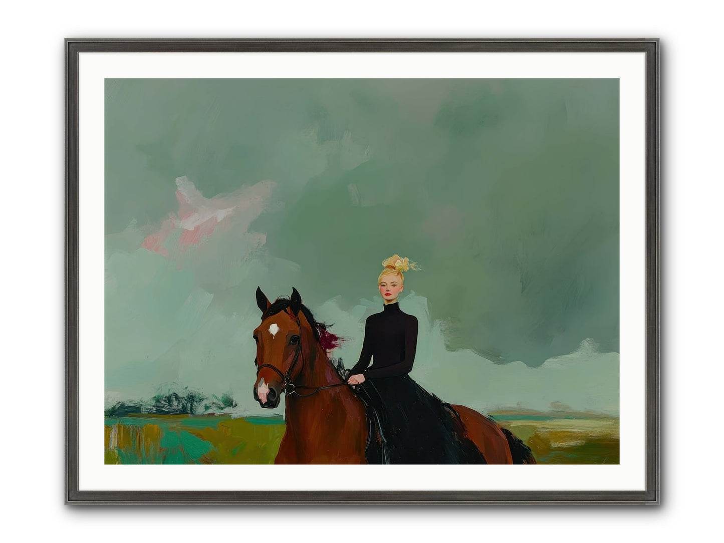 Firefly Dance Framed Print - Slimwoods Black/Silver 40x30