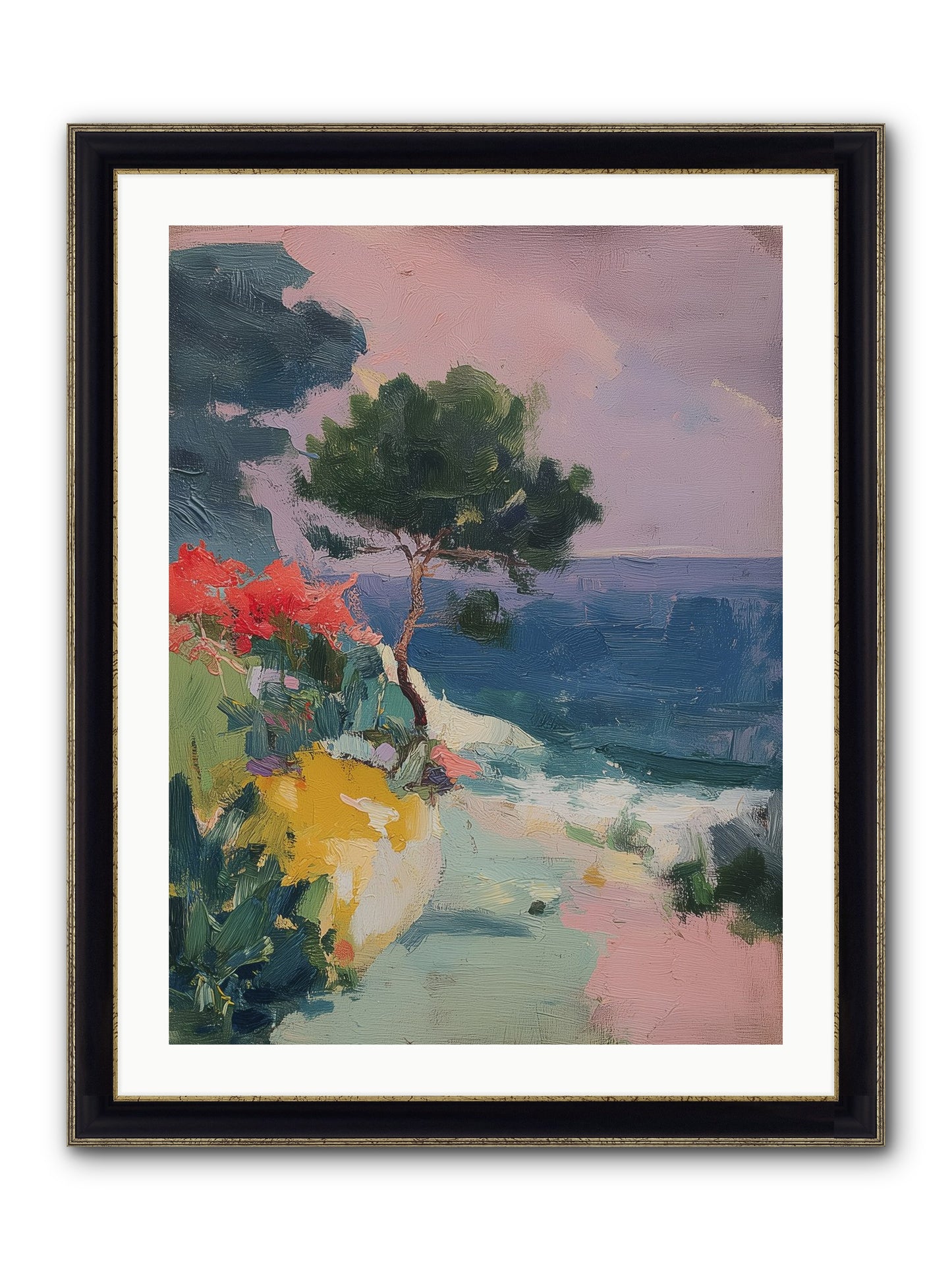 Firefly Nights Framed Print - Black & Gold 24x32
