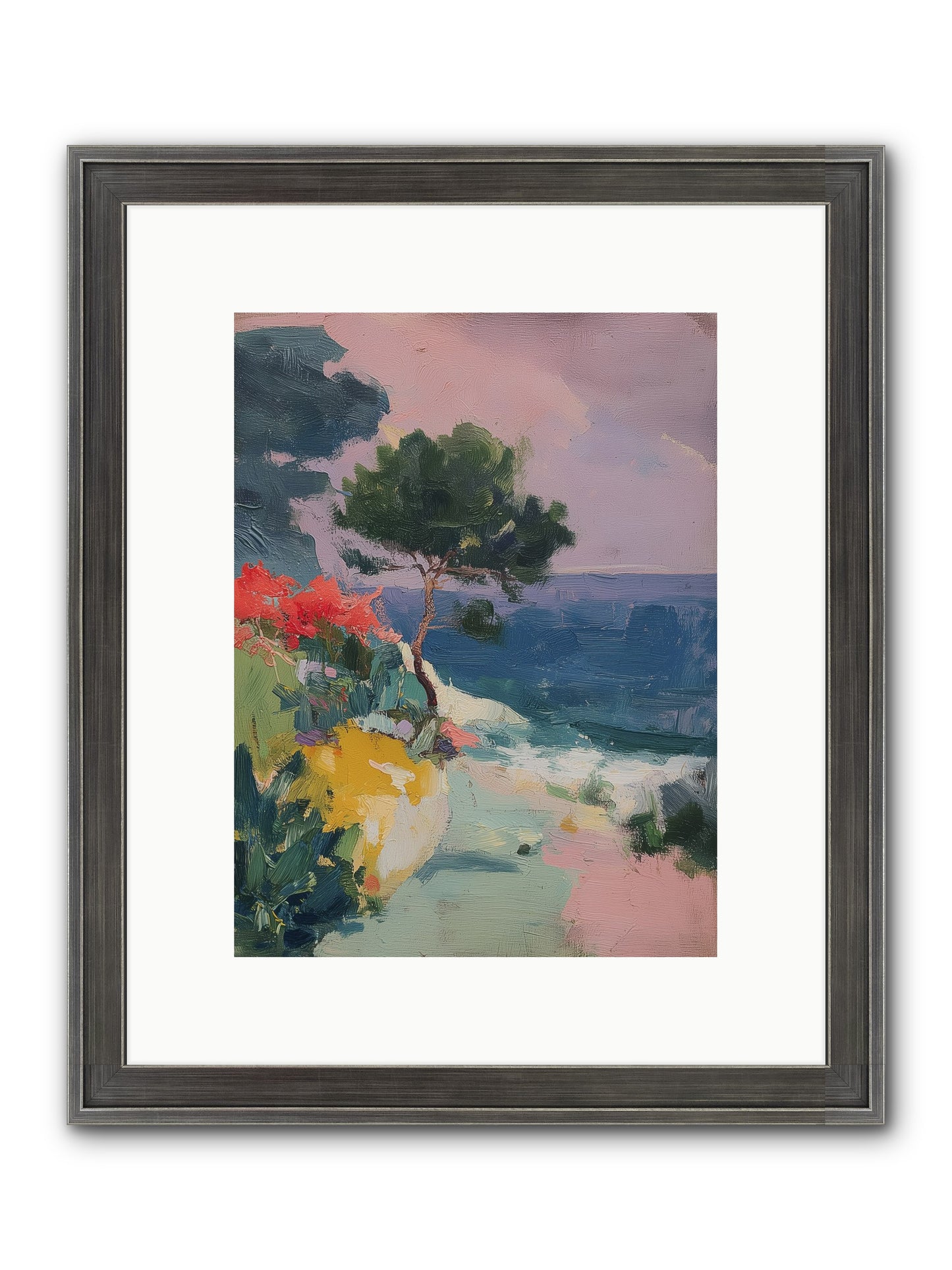 Firefly Nights Framed Print - Slimwoods Black/Silver 9x12