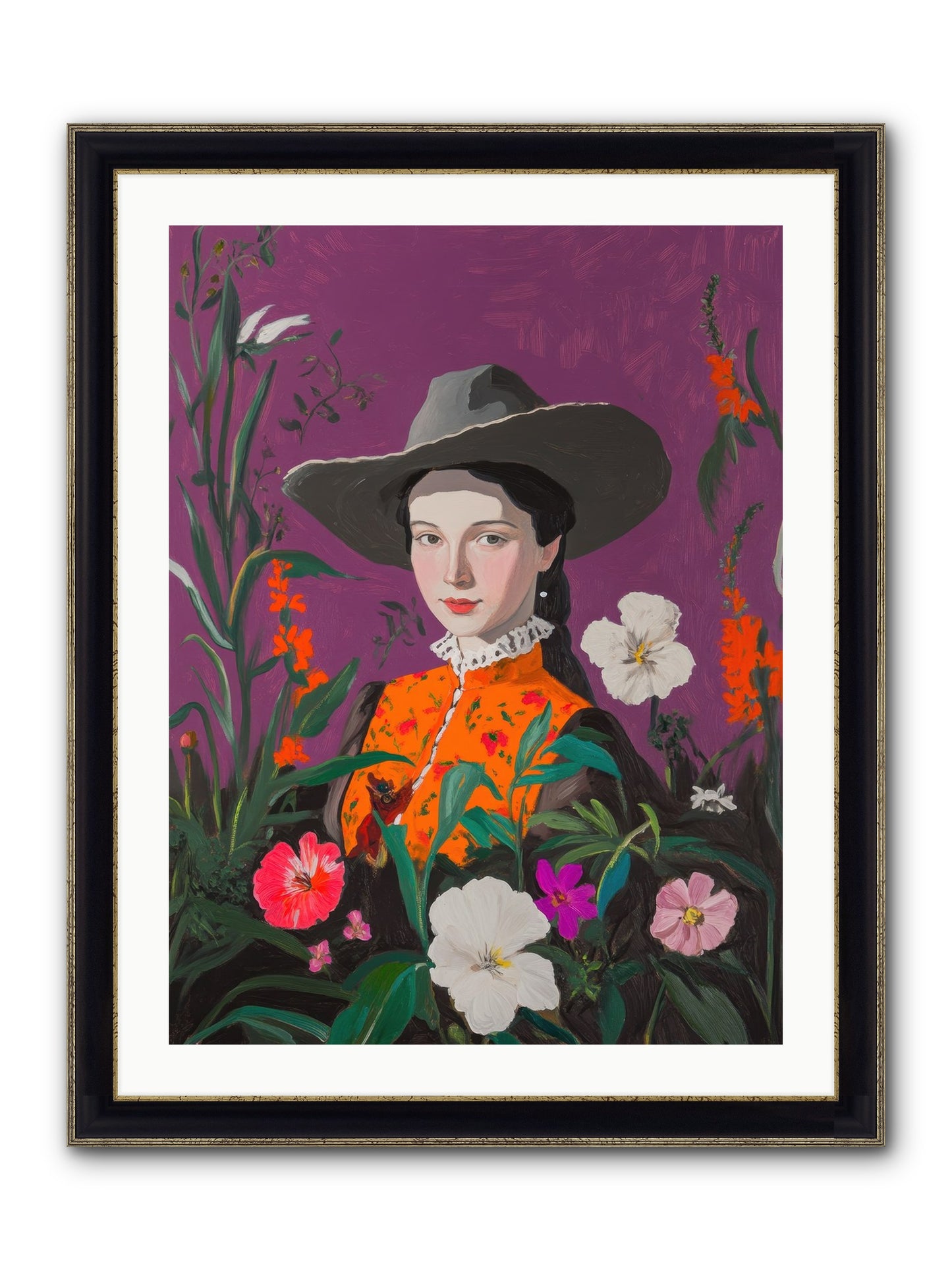 Firefly Ranch Framed Print - Black & Gold 24x32