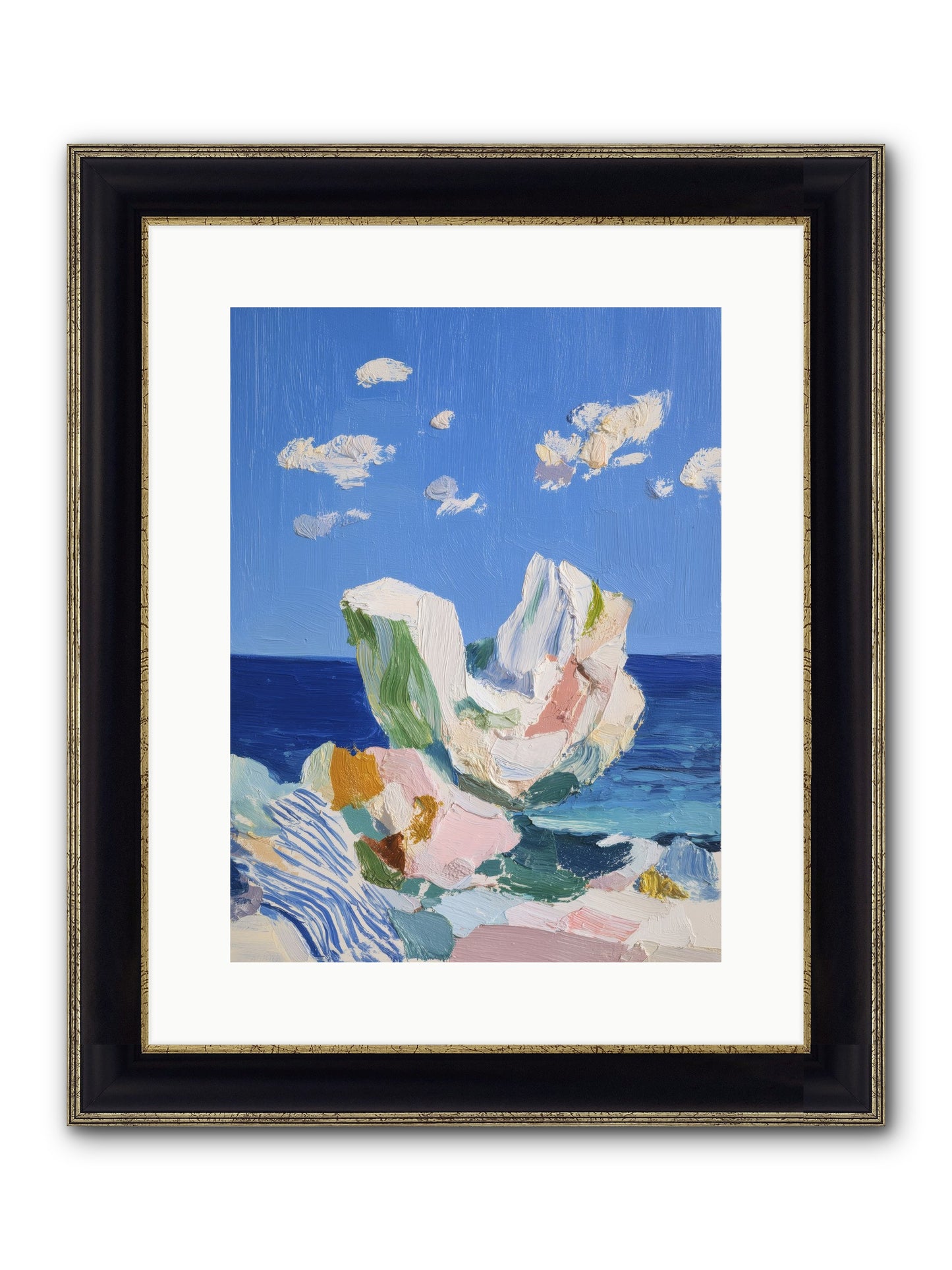 First Light Fiction Framed Print - Black & Gold 12x16