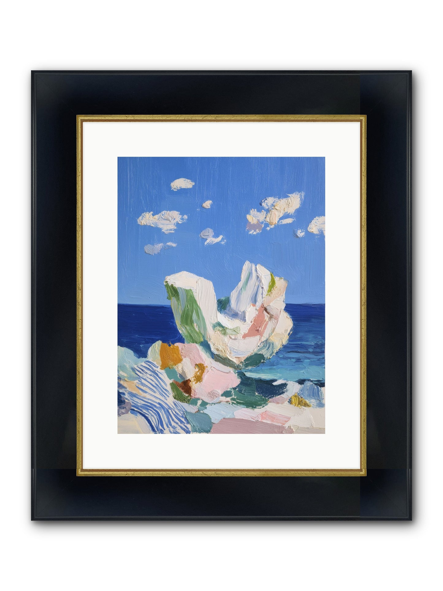 First Light Fiction Framed Print - Wide Black w/Gold 12x16