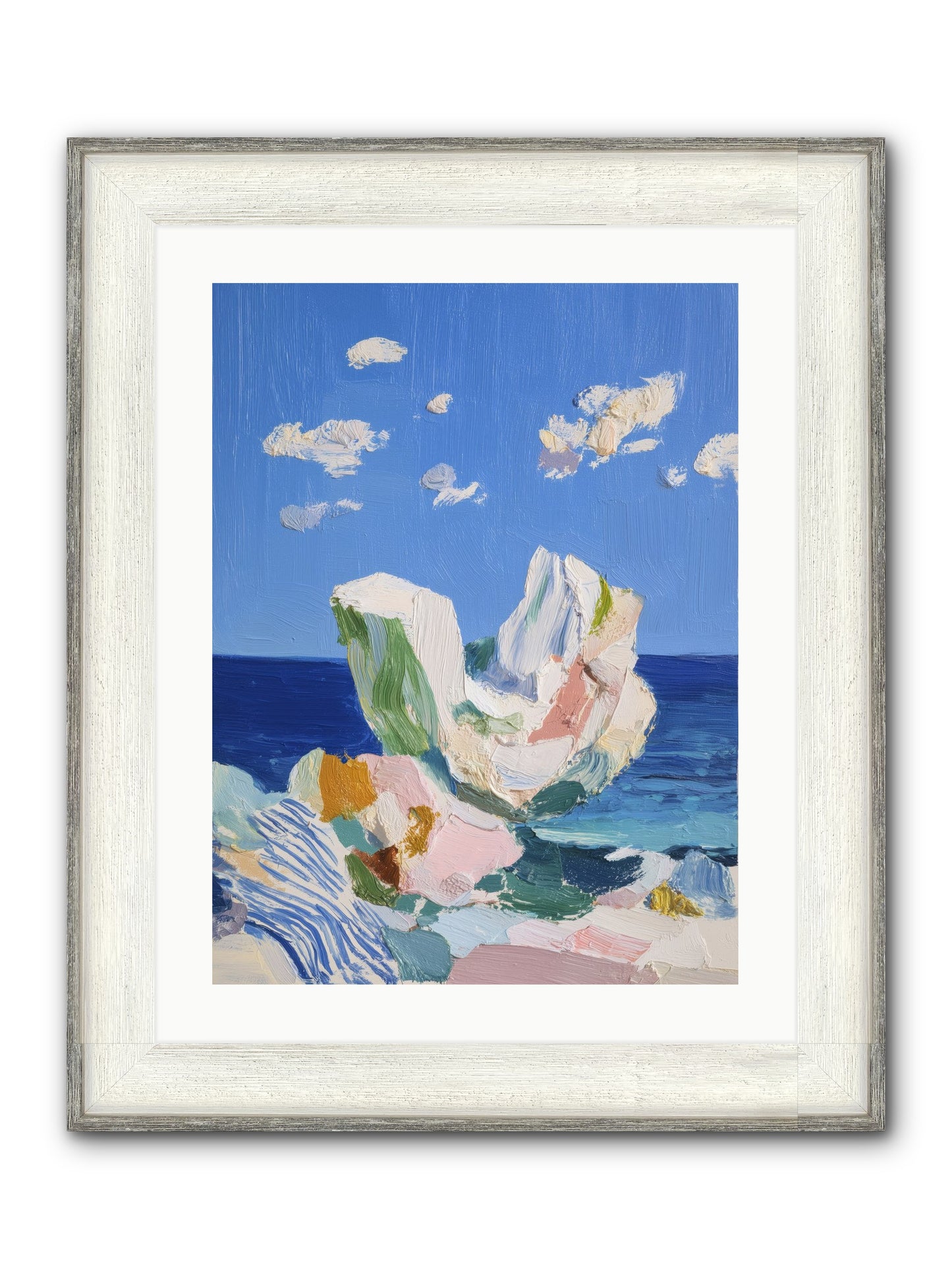 First Light Fiction Framed Print - Driftwood White 18x24